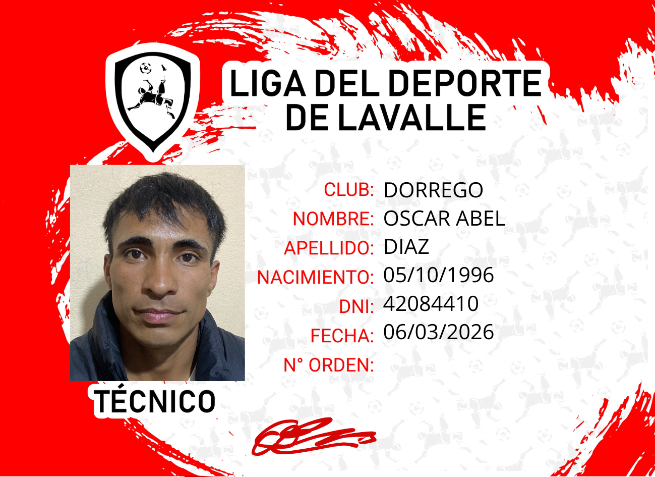 Foto carnet DIAZ, OSCAR ABEL