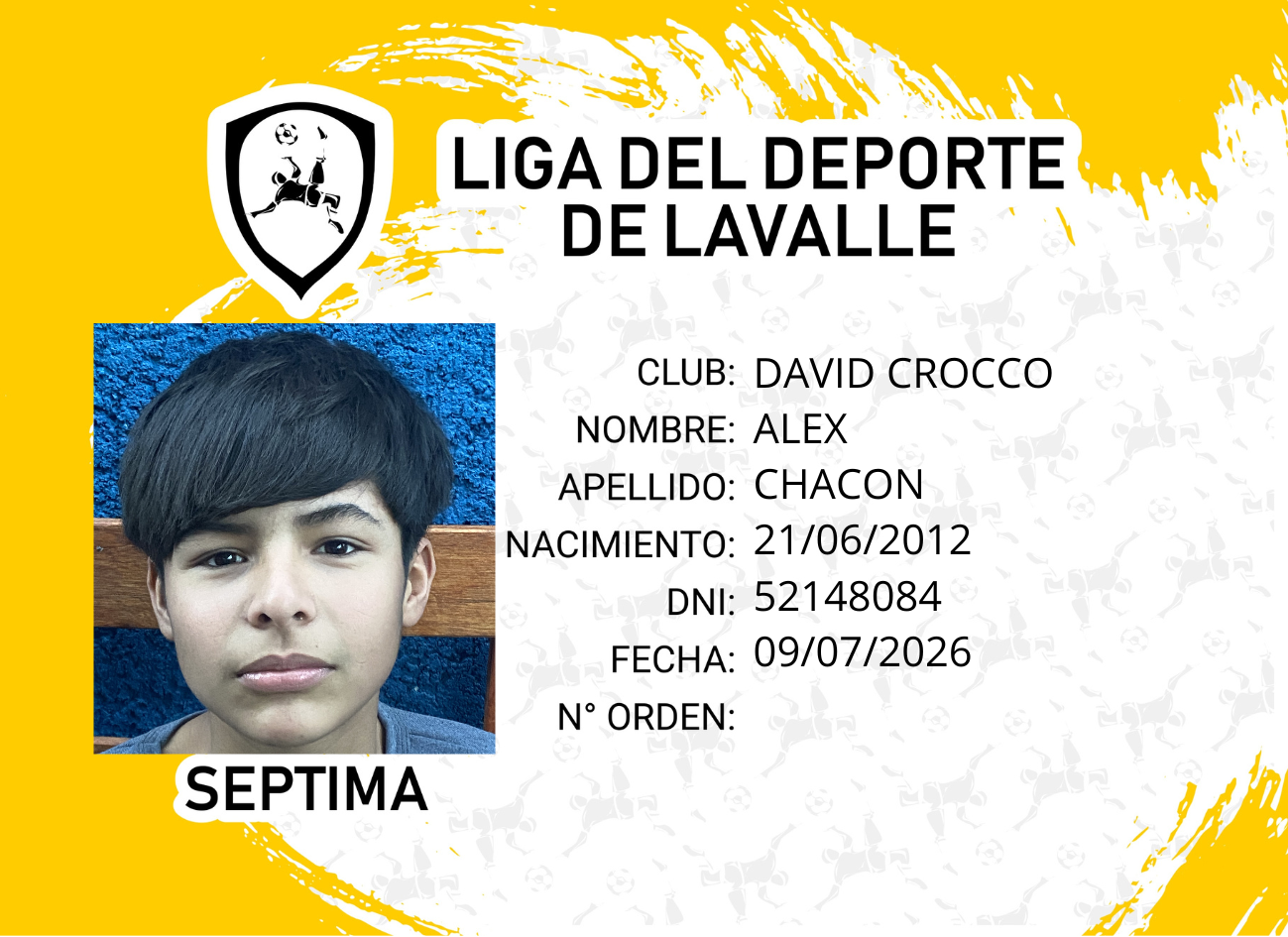 Foto carnet CHACON ALEX