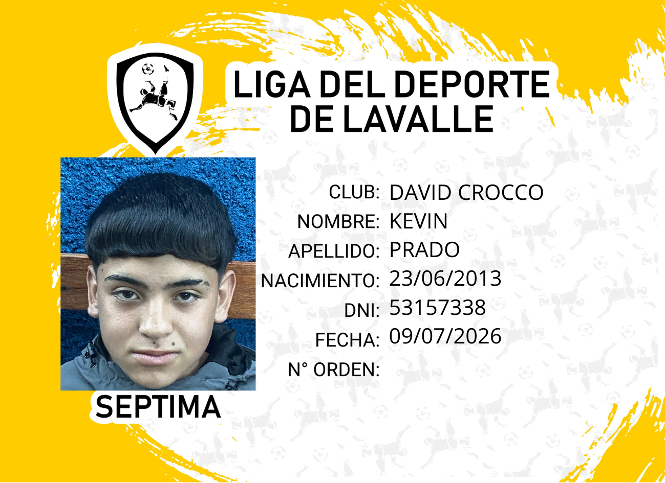Foto carnet PRADO KEVIN