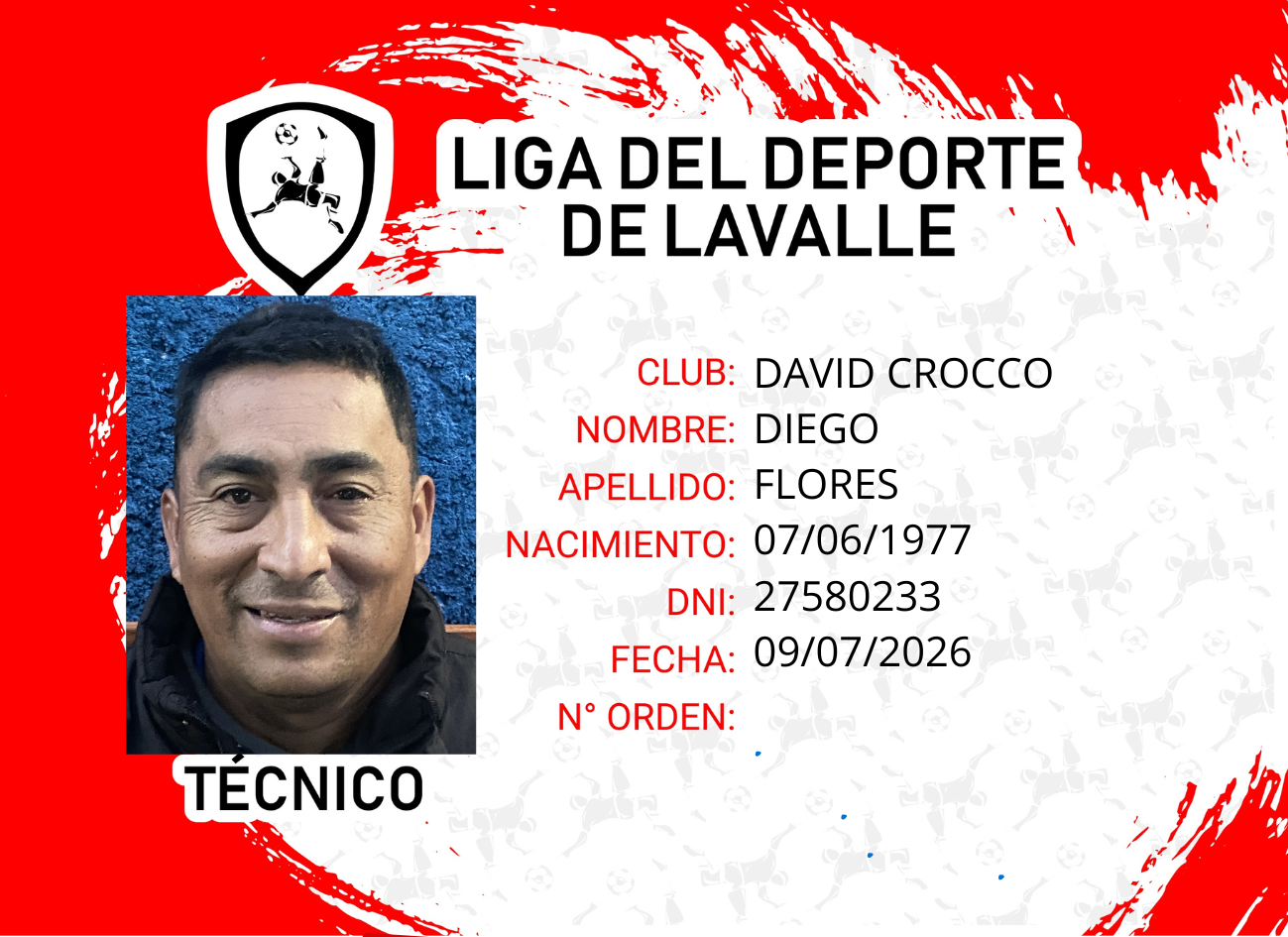 Foto carnet FLORES DIEGO