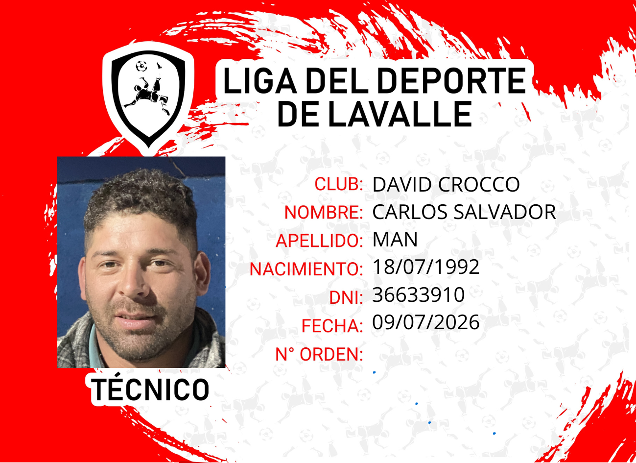 Foto carnet MAN CARLOPS SALVADOR