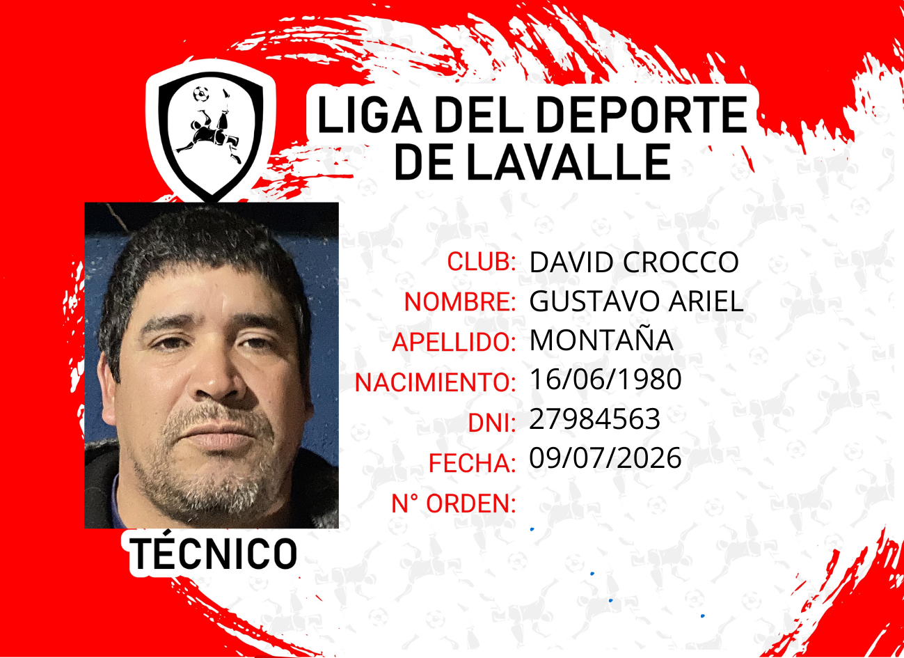 Foto carnet MONTAÑA GUSTAVO ARIEL
