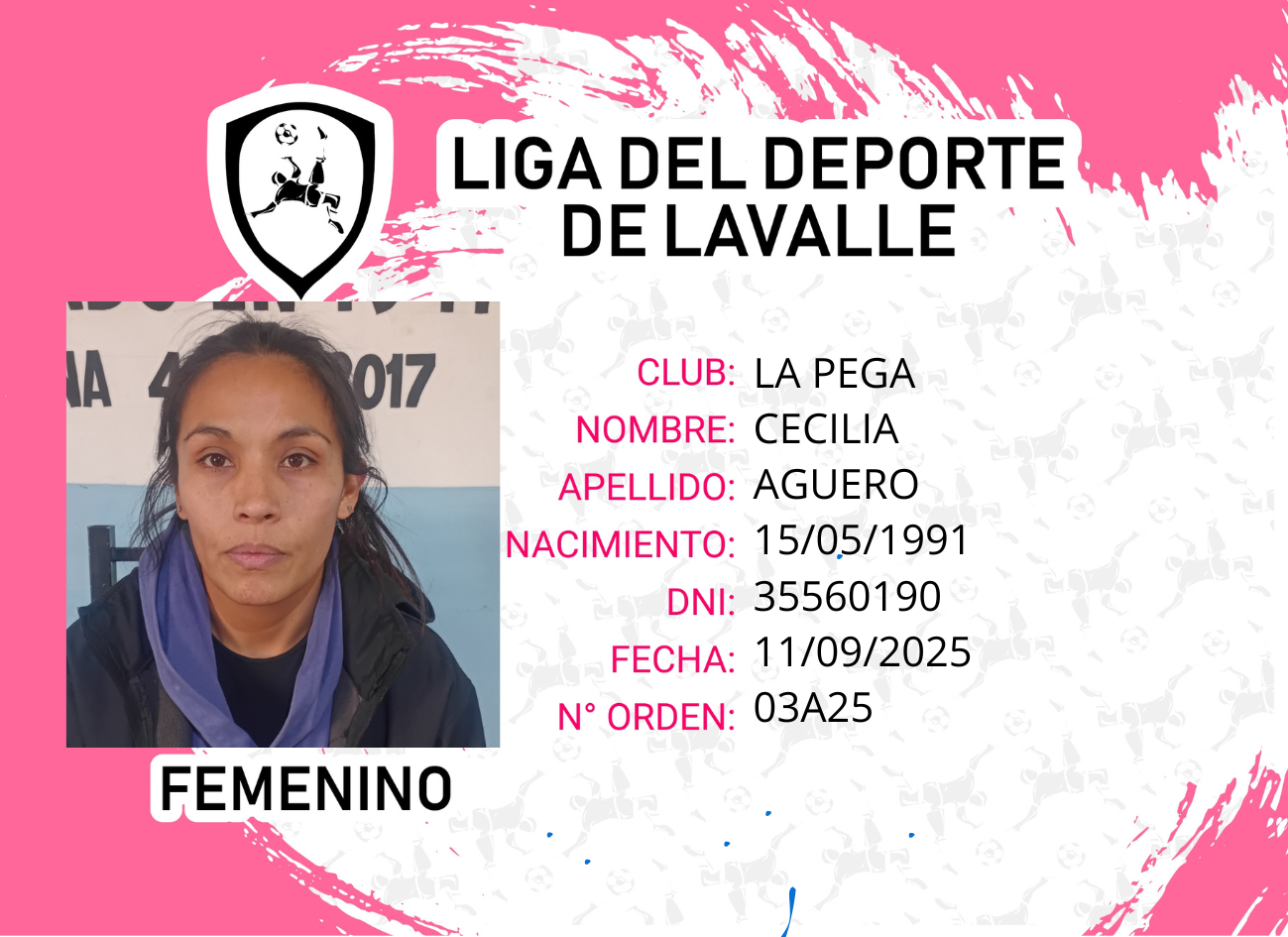 Foto carnet AGUERO CECILIA