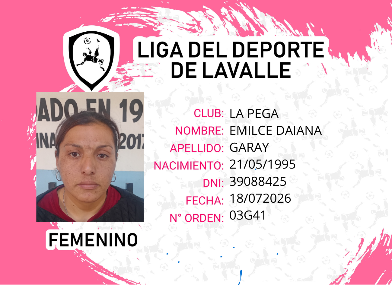 Foto carnet GARAY EMILCE DAIANA
