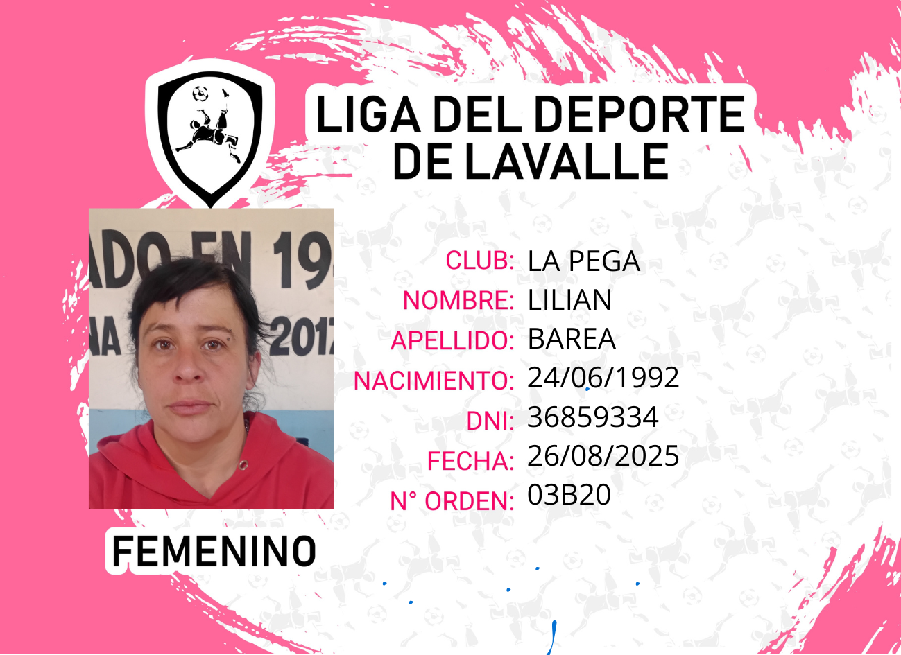 Foto carnet BAREA LILIAN