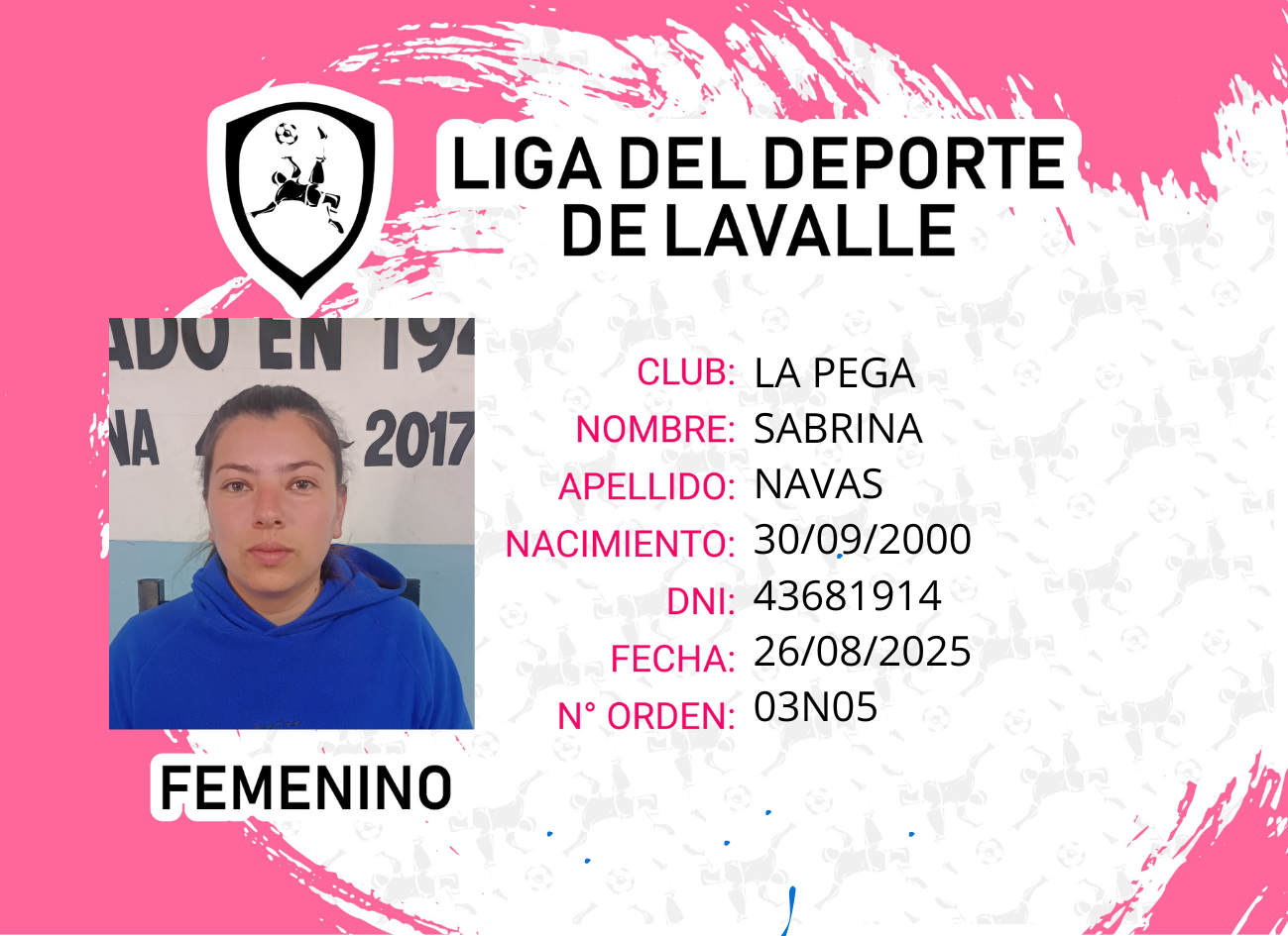 Foto carnet NAVAS SABRINA