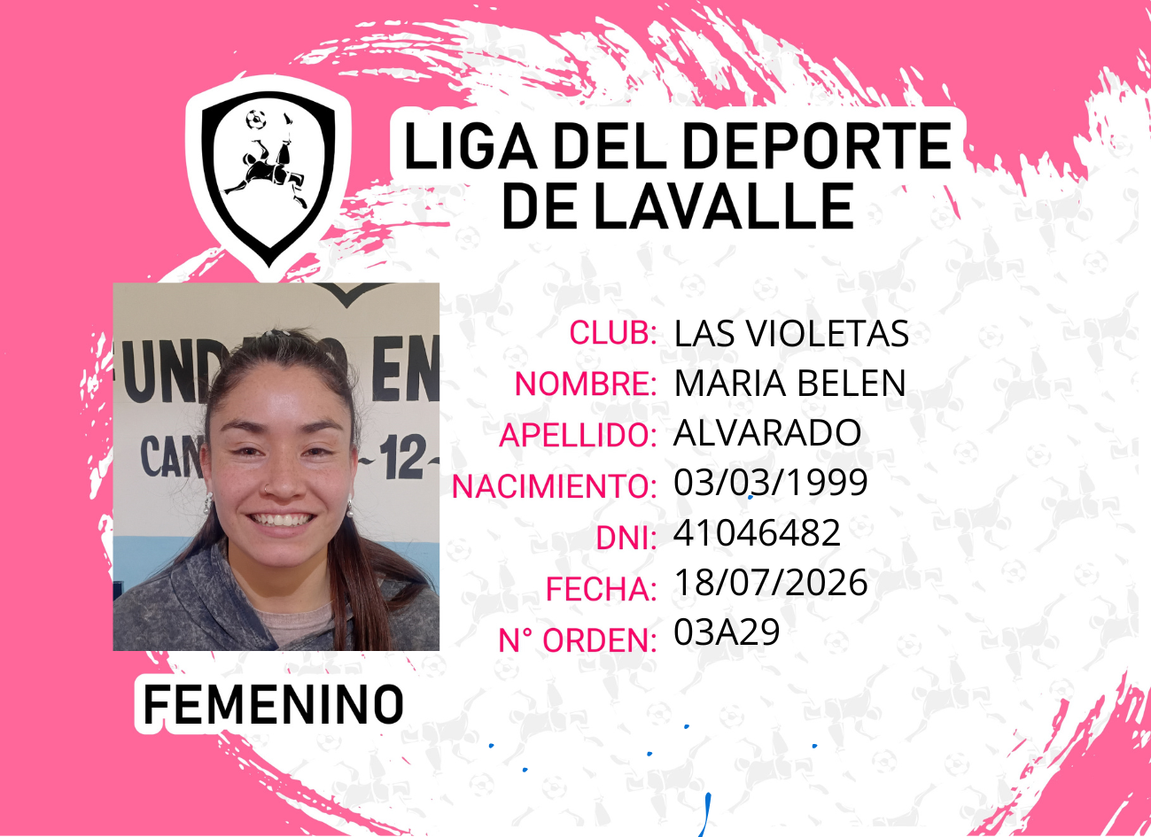 Foto carnet ALVARADO MARIA BELEN