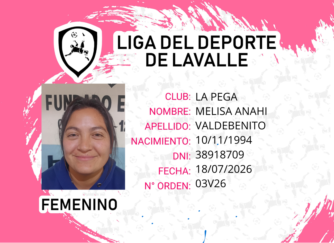 Foto carnet VALDEBENITO MELISA ANAHI