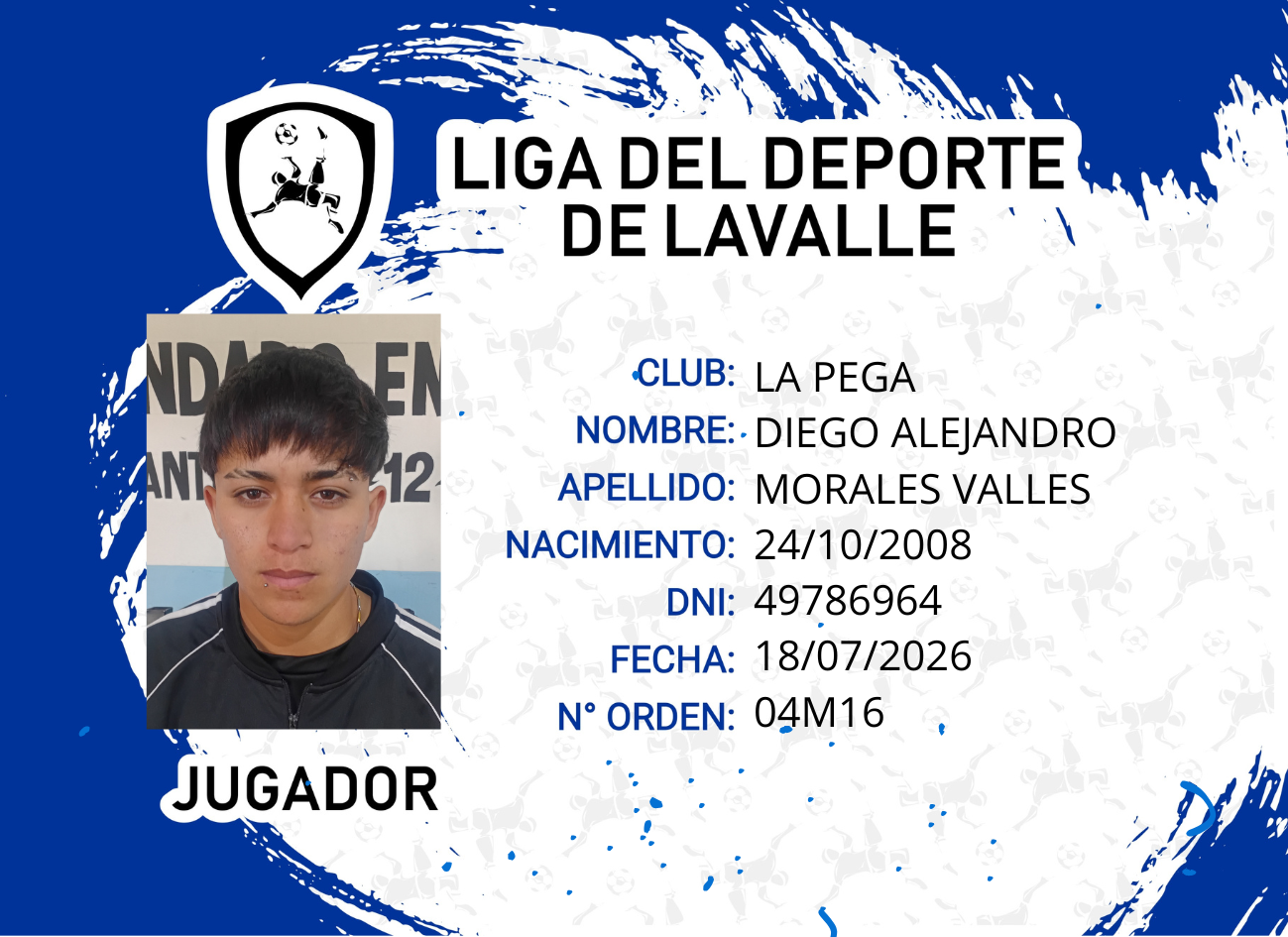 Foto carnet MORALES VALLES DIEGO ALEJANDRO
