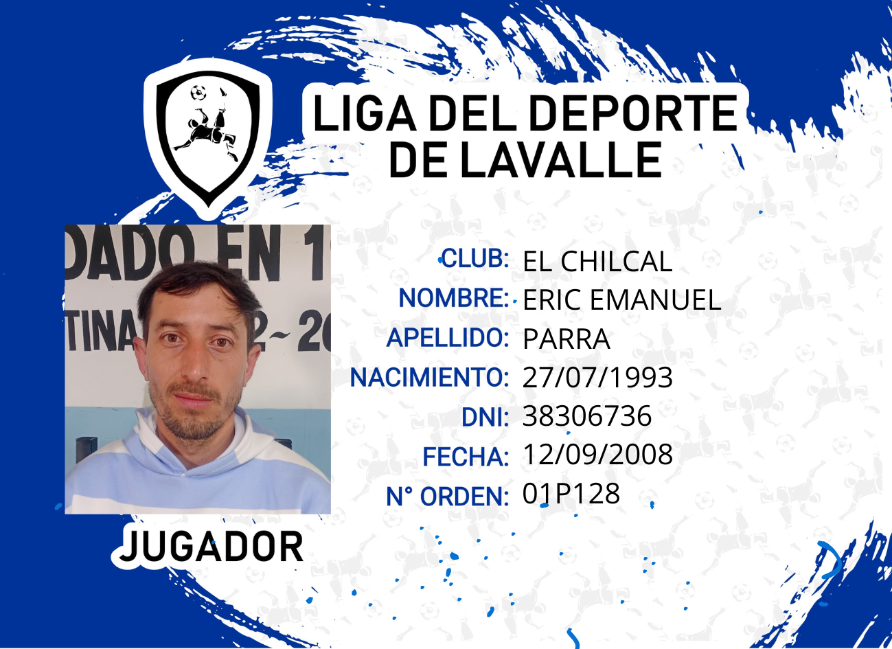 Foto carnet PARRA ERIC EMANUEL