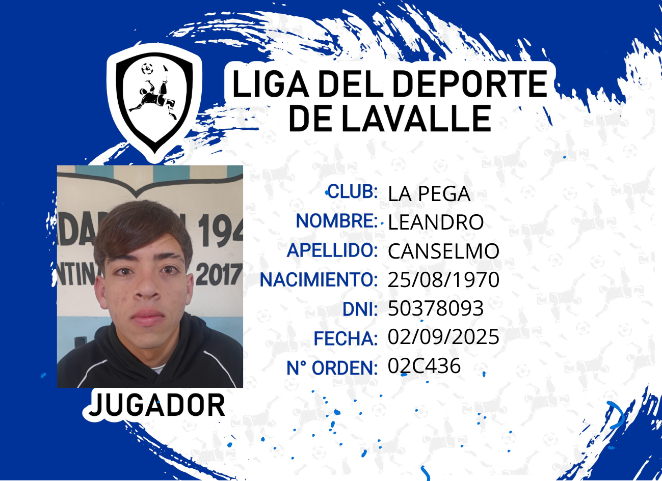 Foto carnet CANSELMO LEANDRO