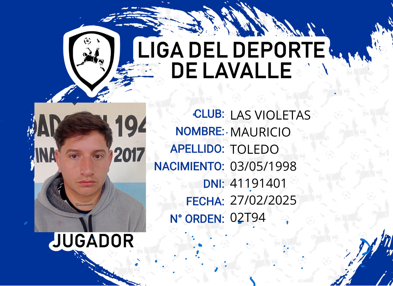 Foto carnet TOLEDO MAURICIO