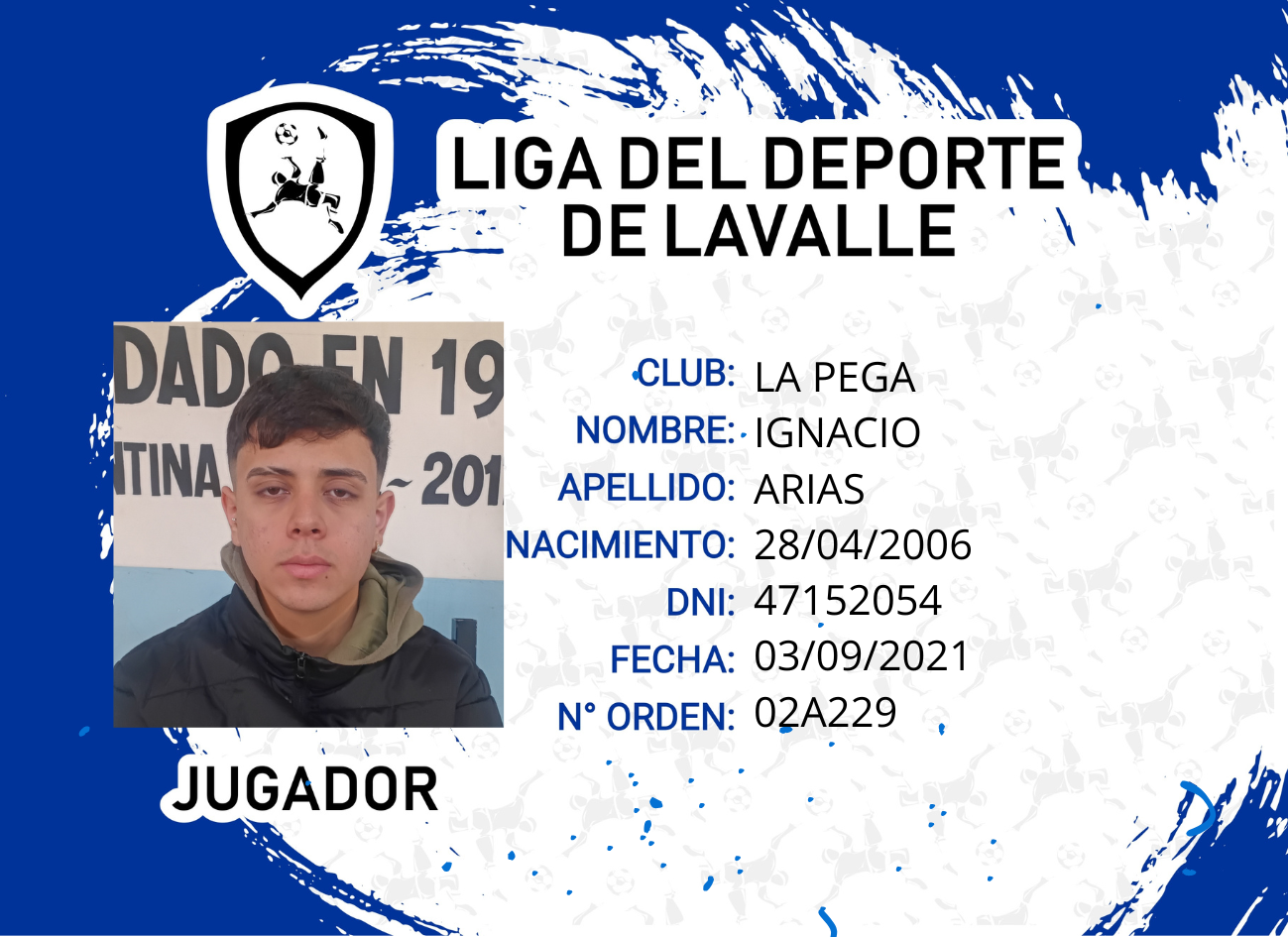 Foto carnet ARIAS IGNACIO