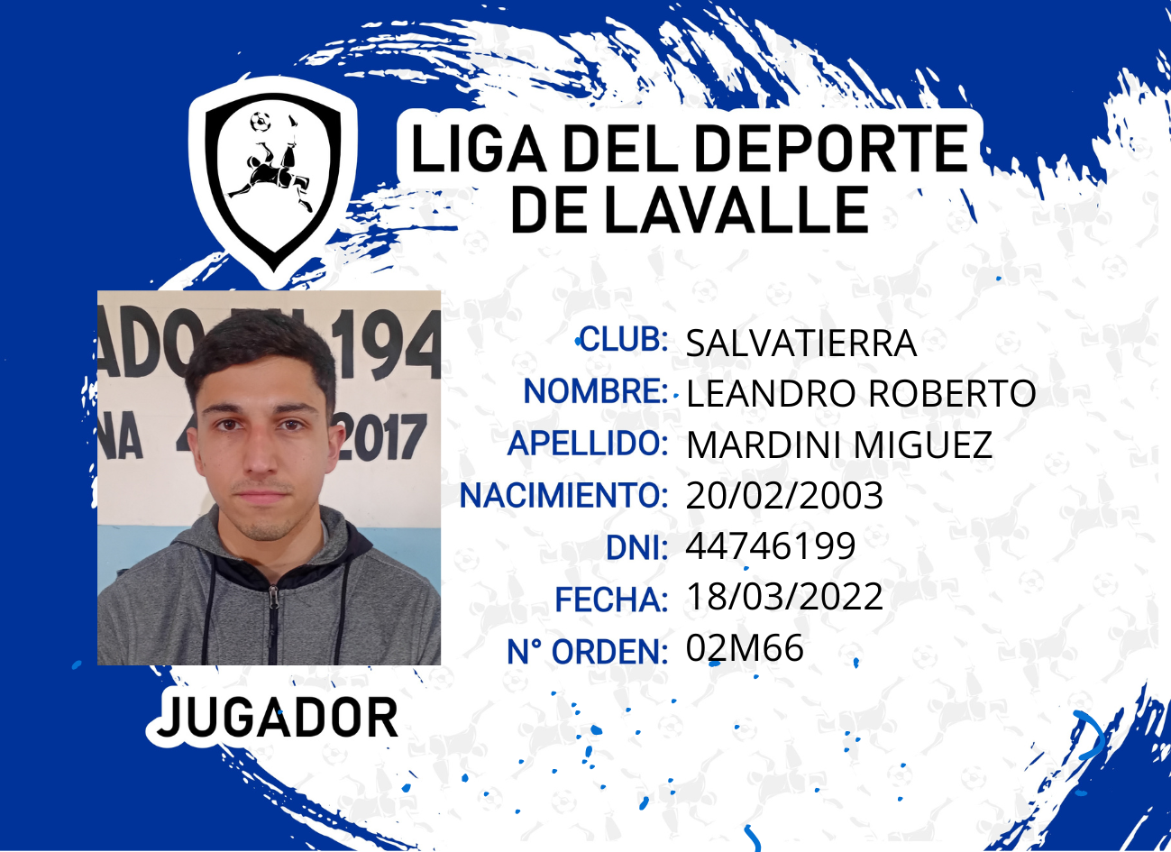 Foto carnet MARDINI MIGUEZ LEANDRO ROBERTO