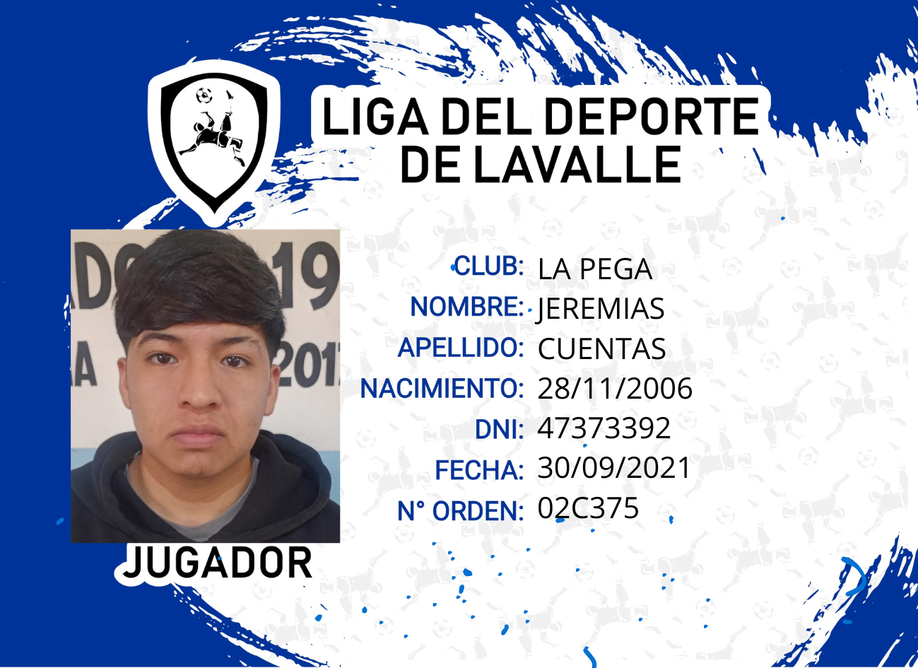 Foto carnet CUENTAS JEREMIAS 
