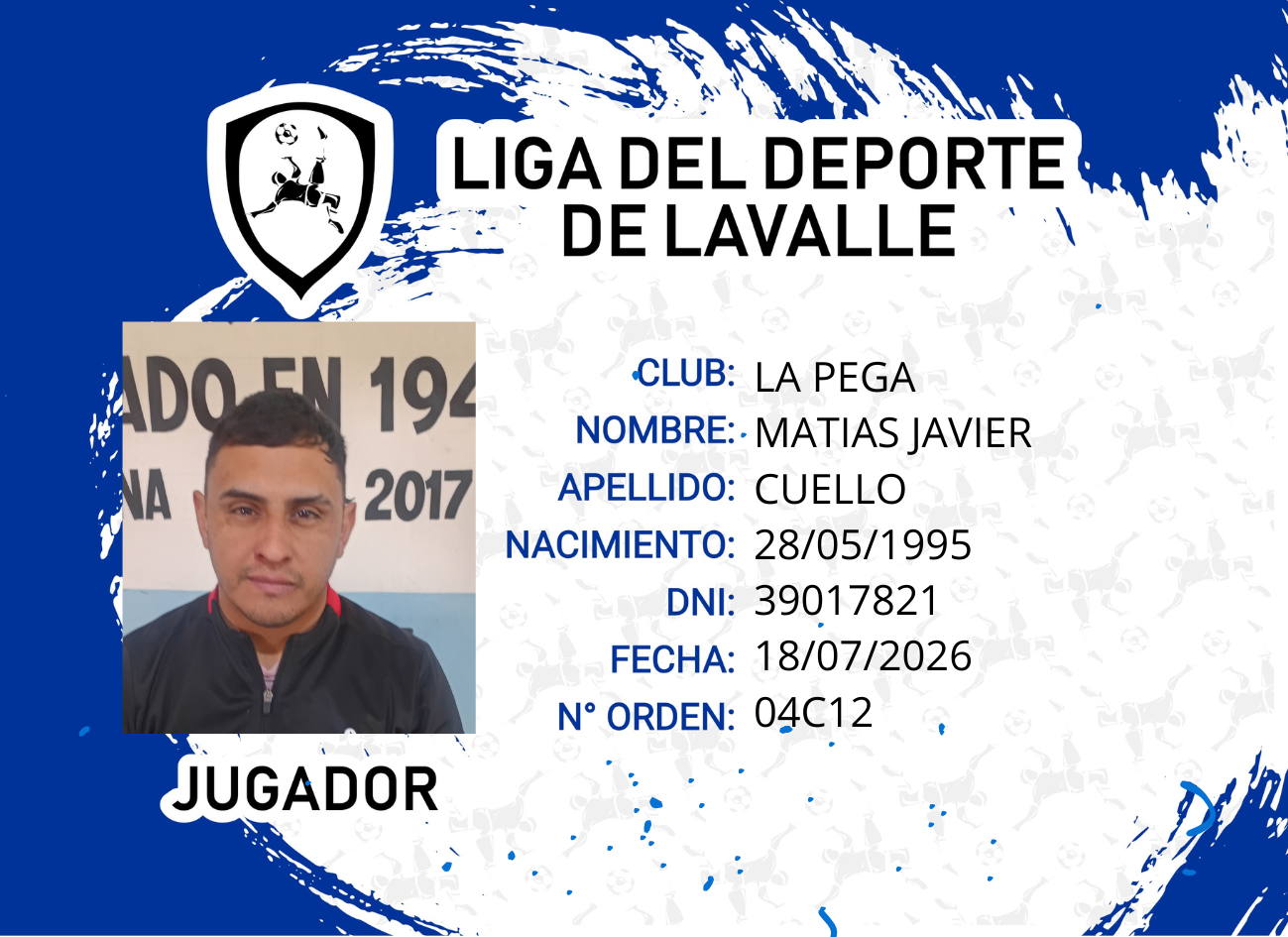 Foto carnet CUELLO MATIAS JAVIER
