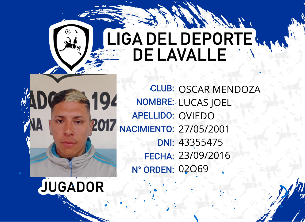 Foto carnet OVIEDO LUCAS JOEL