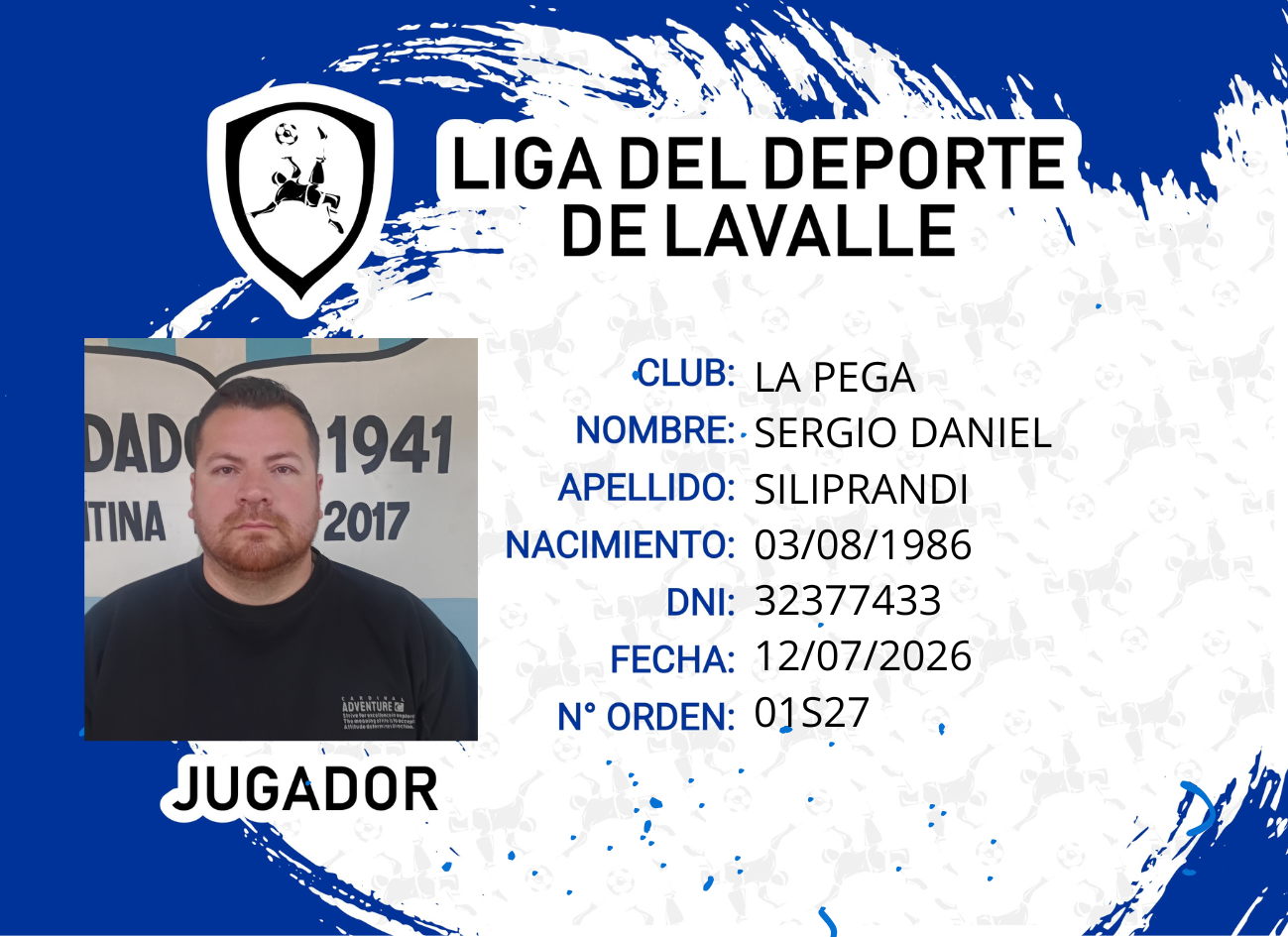 Foto carnet SILIPRANDI SERGIO DANIEL