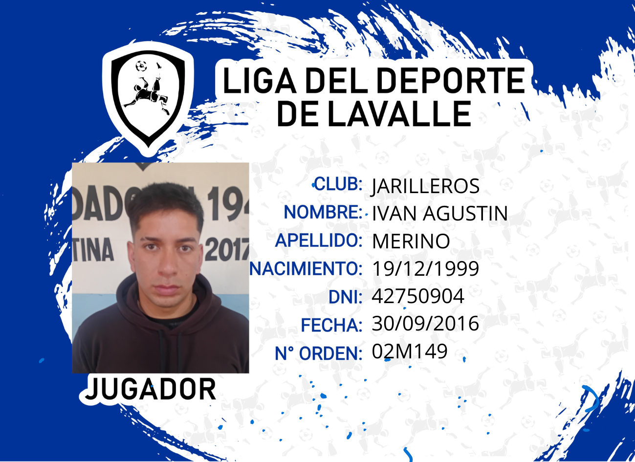 Foto carnet MERINO IVAN AGUSTIN 
