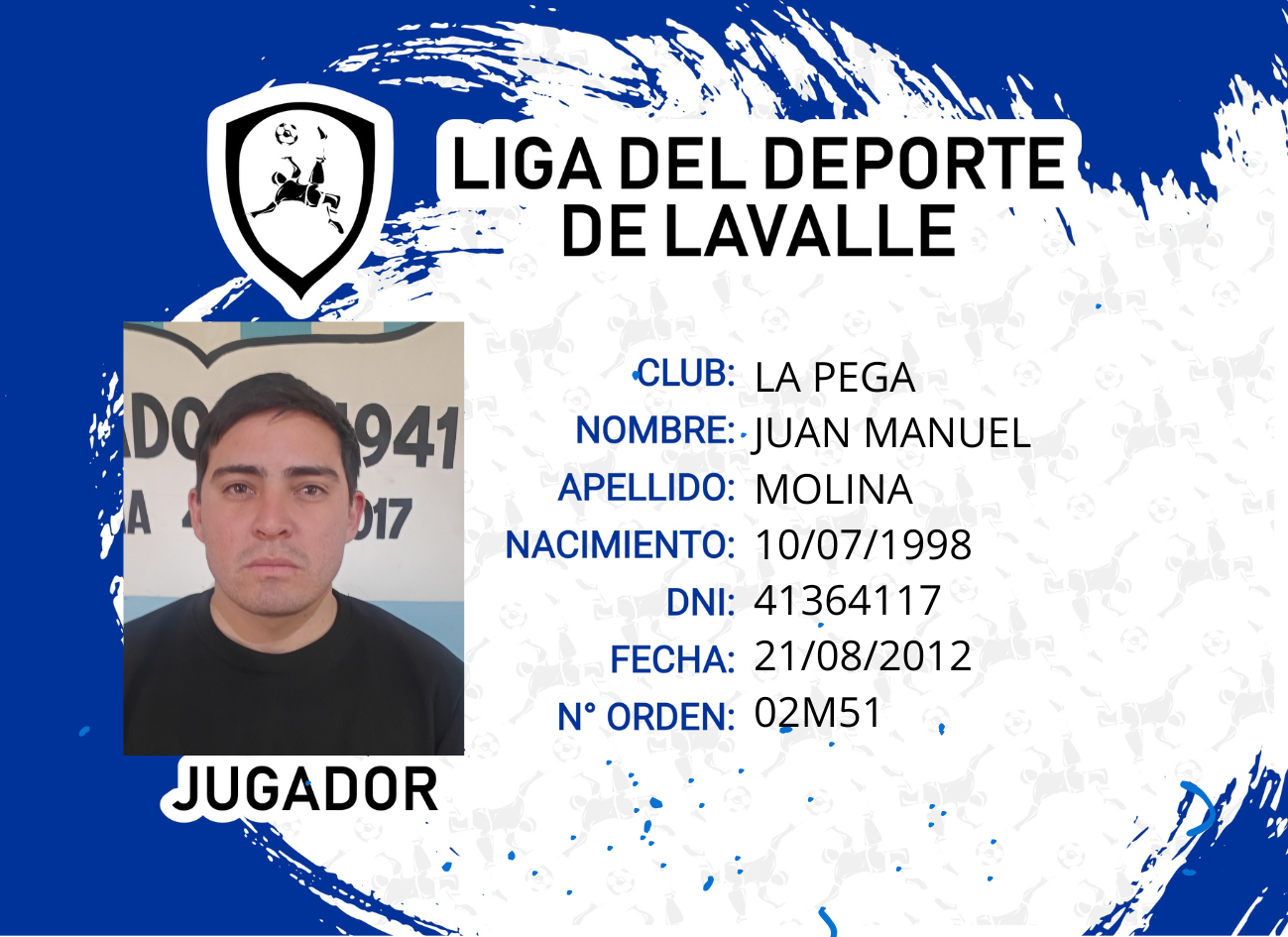 Foto carnet MOLINA JUAN MANUEL