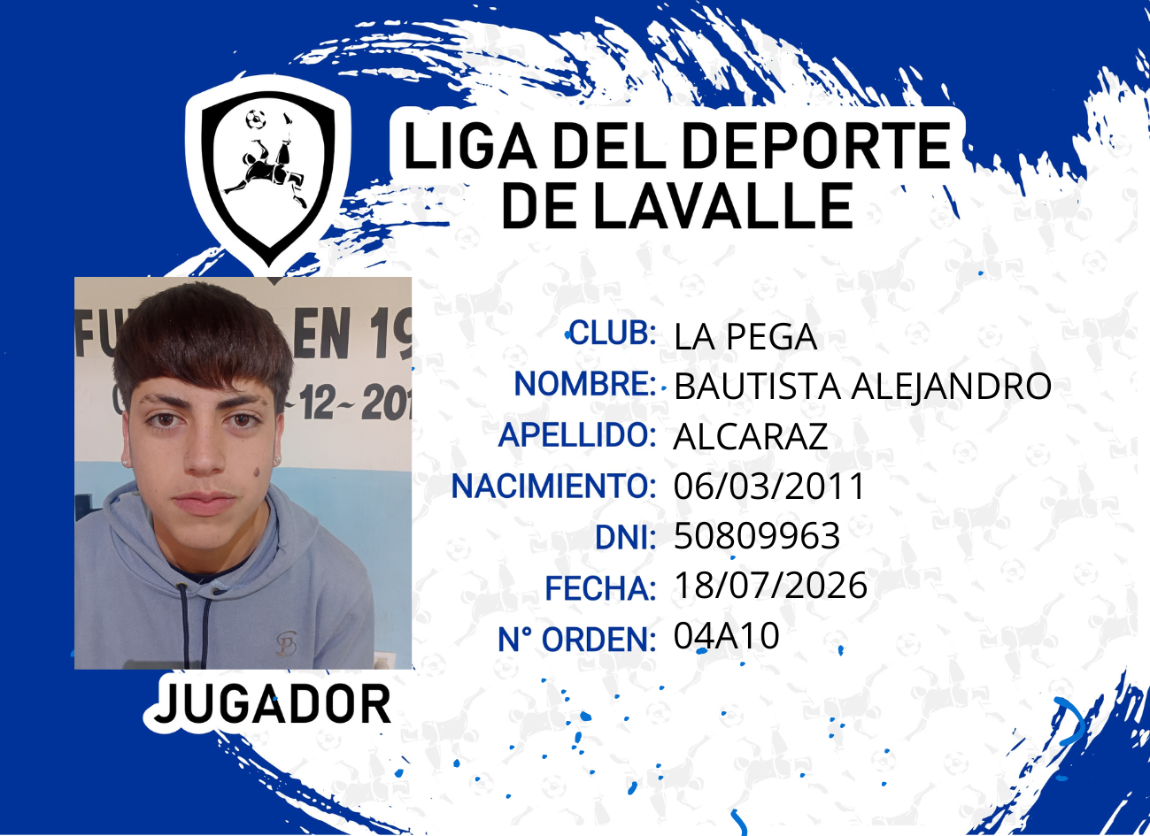 Foto carnet ALCARAZ BAUTISTA ALEJANDRO