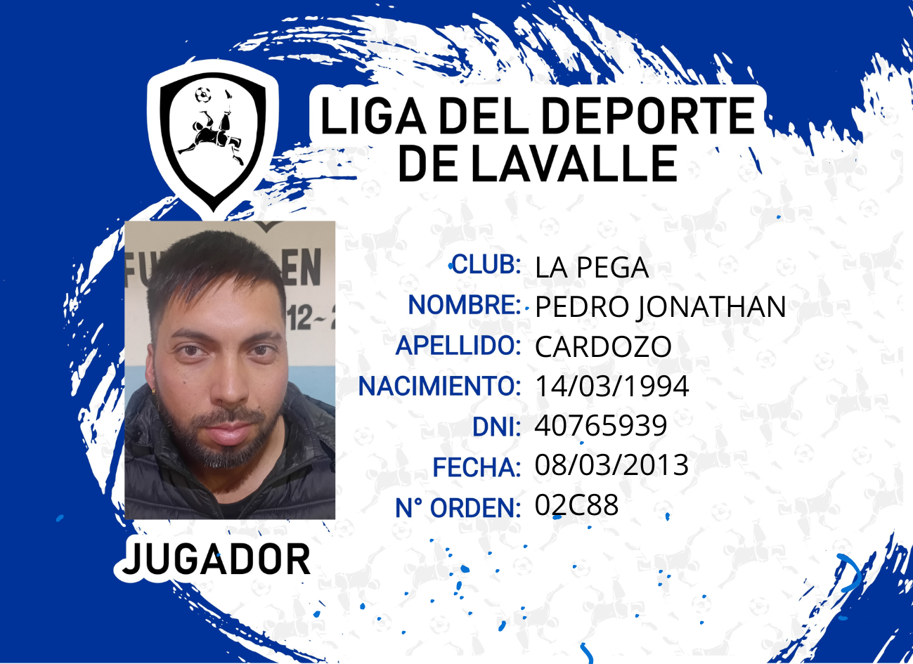 Foto carnet CARDOZO  PEDRO JONATHAN