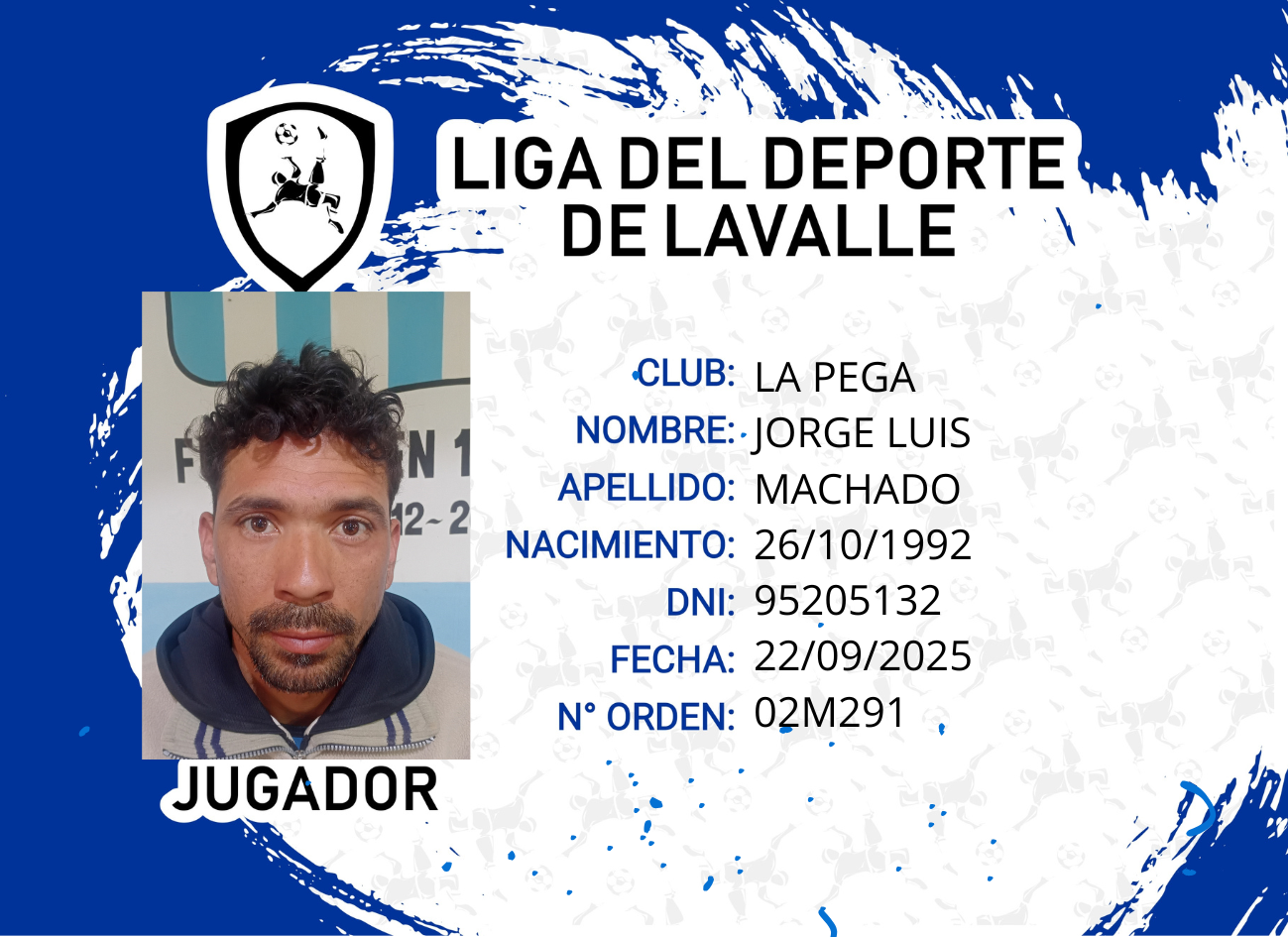 Foto carnet MACHADO JORGE LUIS 
