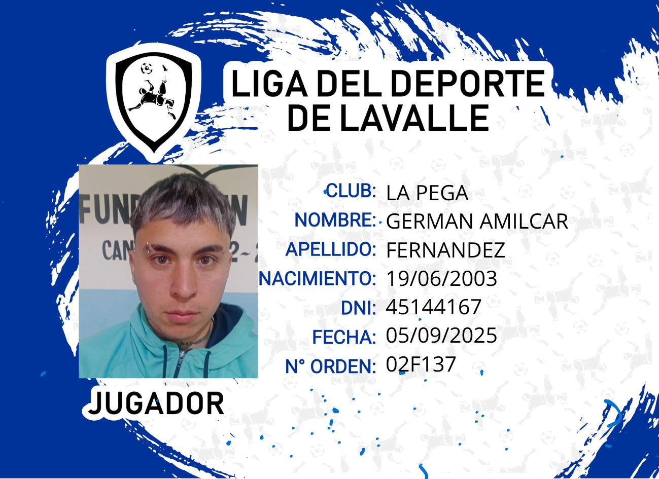 Foto carnet FERNANDEZ GERMAN AMILCAR