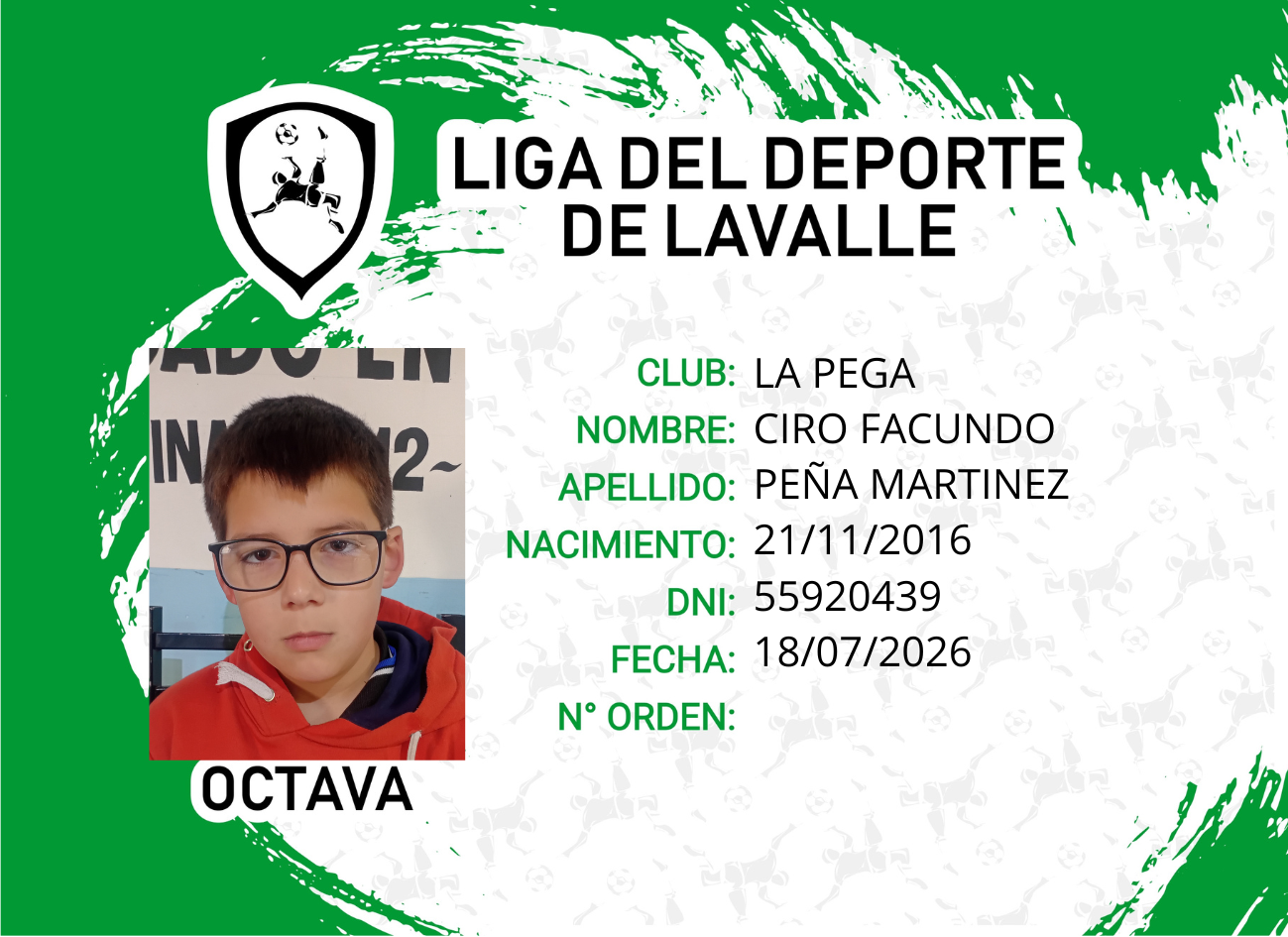 Foto carnet PEÑA MARTINEZ CIRO FACUND0 