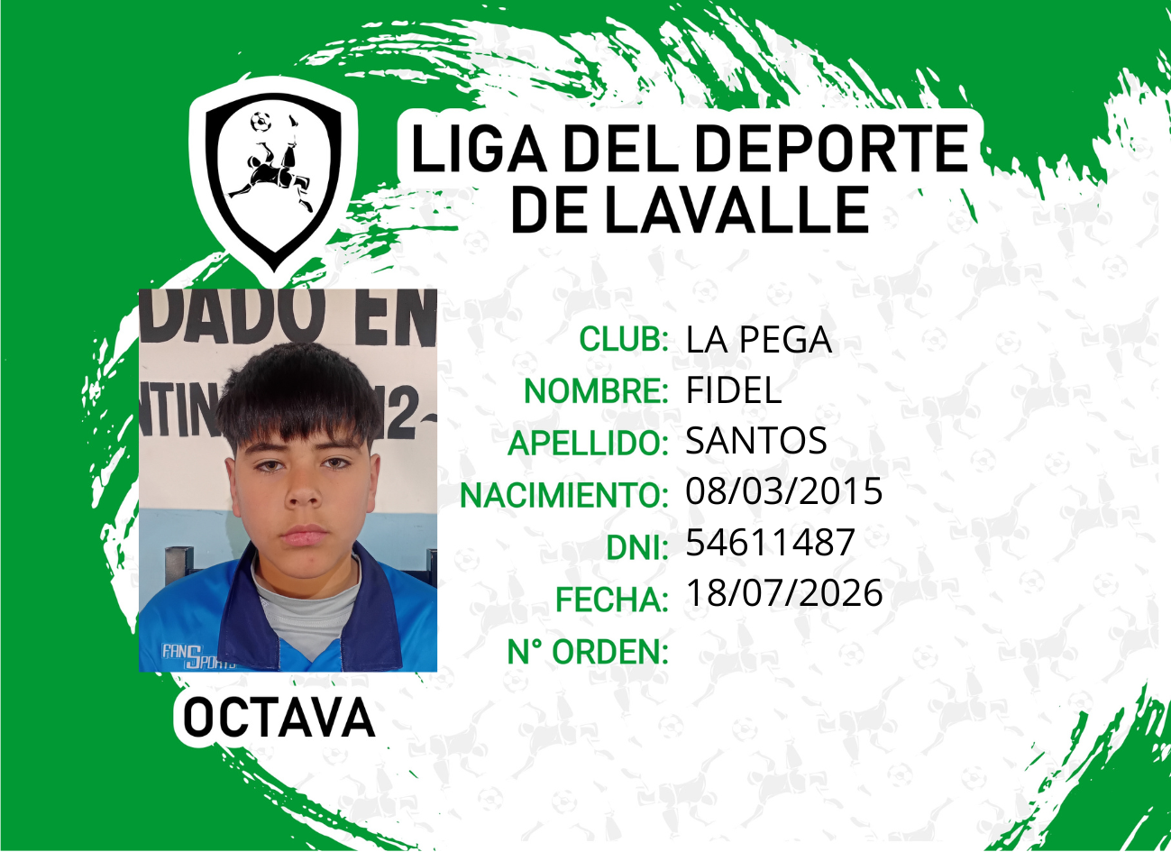 Foto carnet SANTOS FIDEL