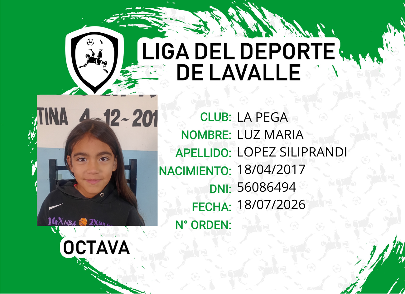 Foto carnet LOPEZ SILIPRANDI LUZ MARIA