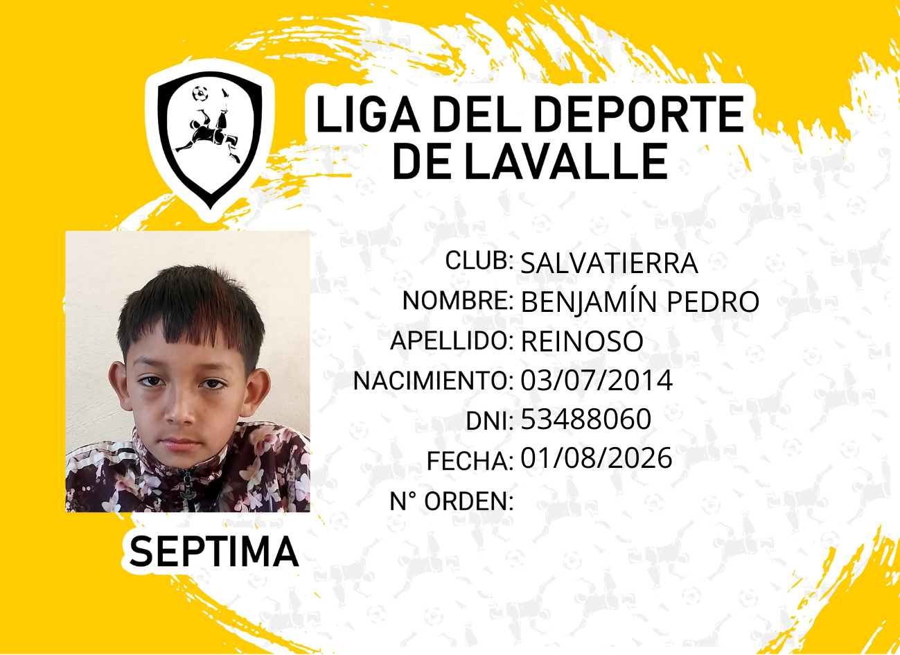 Foto carnet REINOSO BENJAMÍN PEDRO