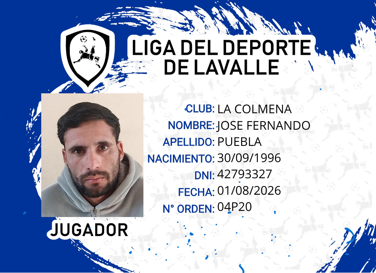 Foto carnet PUEBLA JOSE FERNANDO 