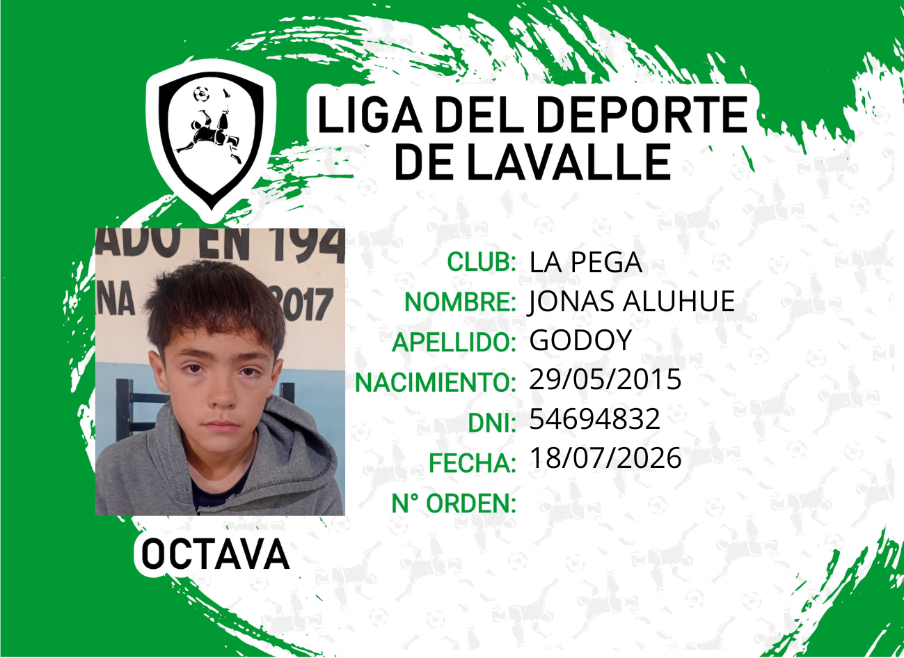 Foto carnet GODOY JONA ALUHUE 