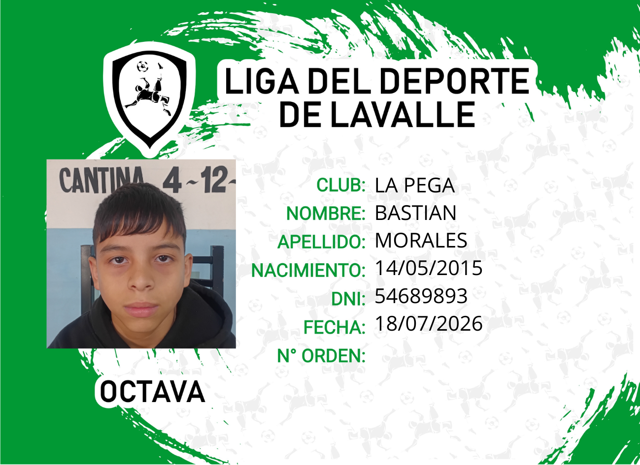 Foto carnet MORALES BASTIAN 
