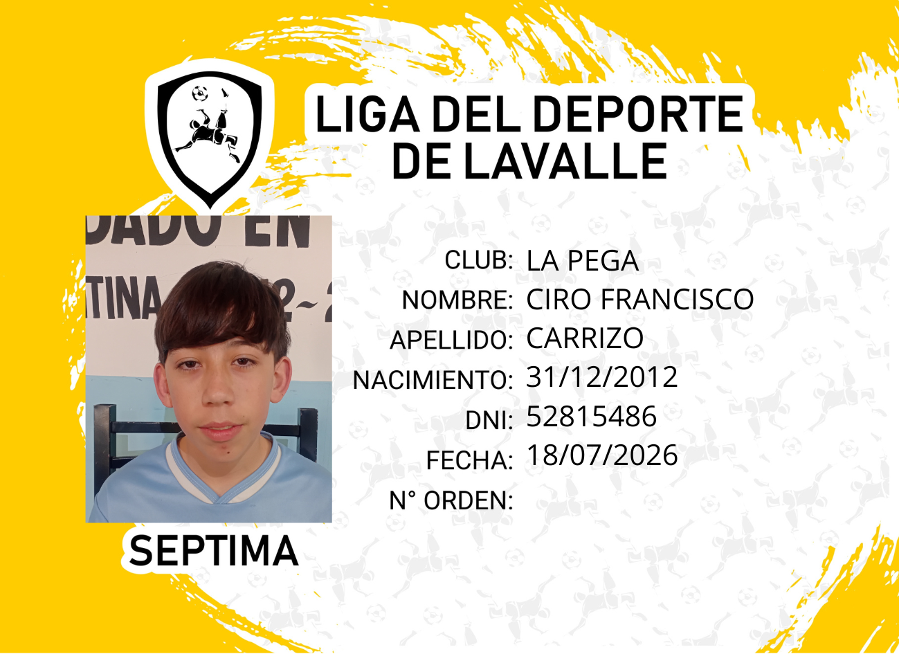 Foto carnet CARRIZO CIRO FRANCISCO 