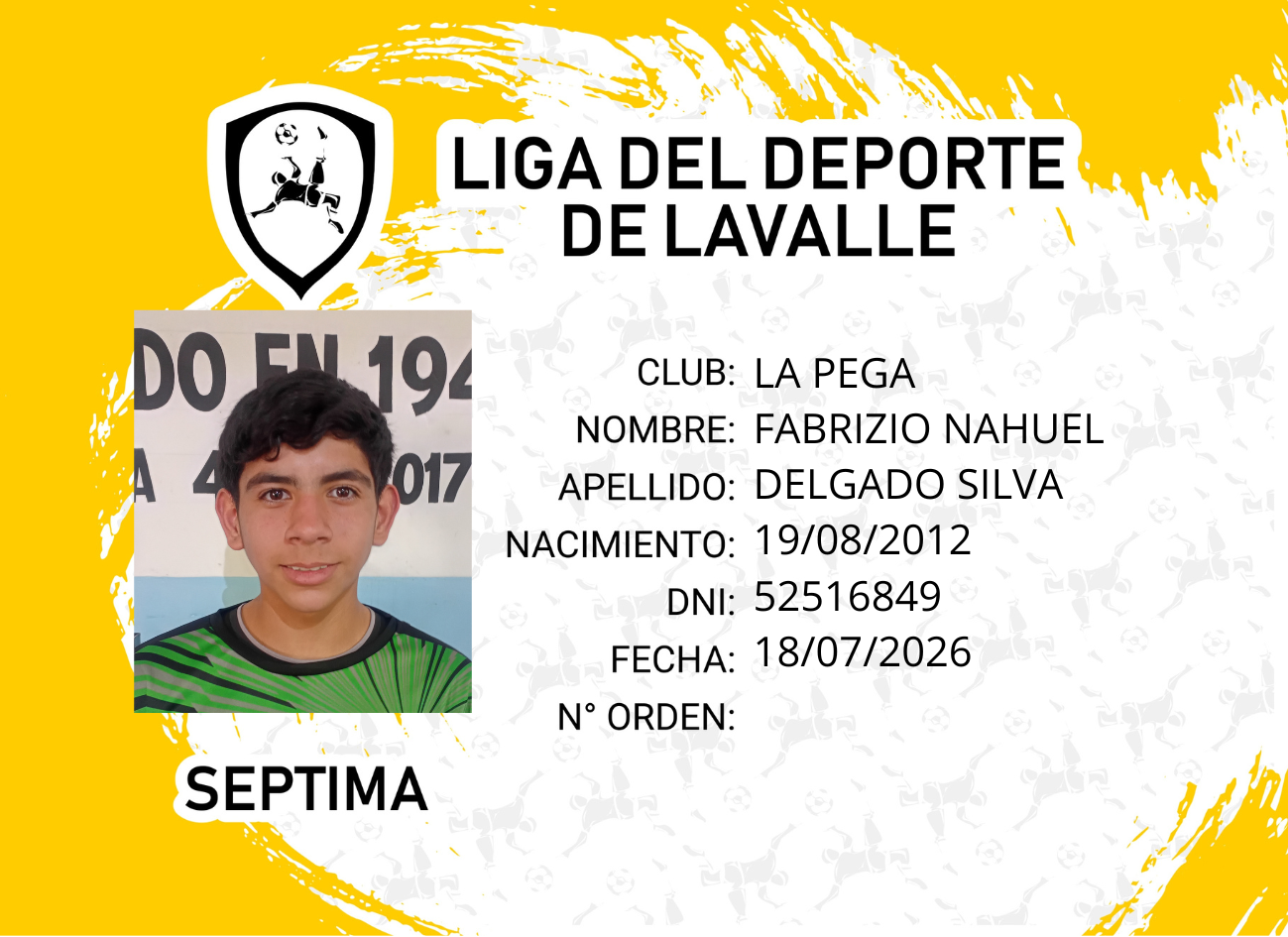 Foto carnet DELGADO SILVA FABRIZIO NAHUEL