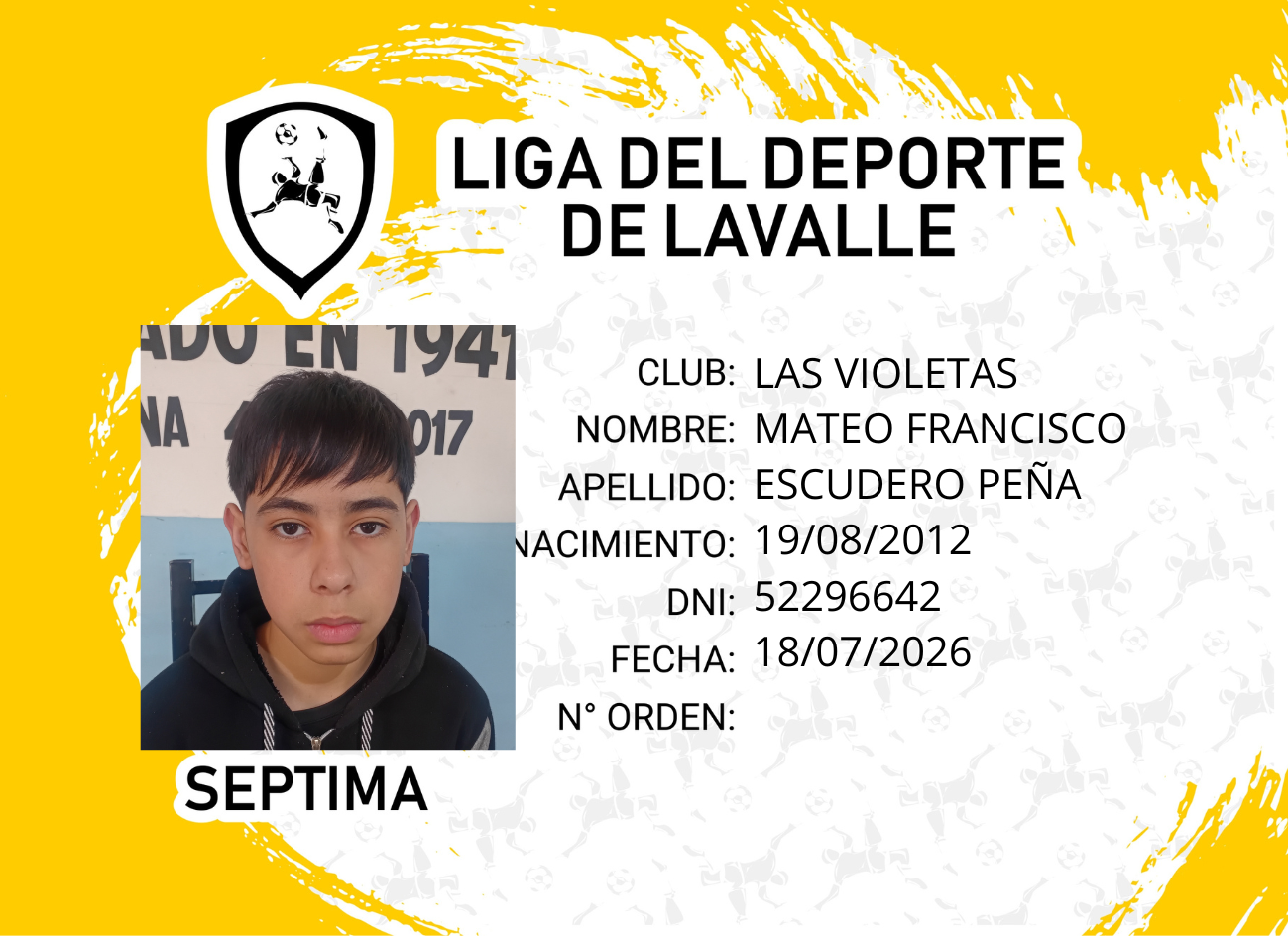 Foto carnet ESCUDERO PEÑA MATEO FRANCISCO