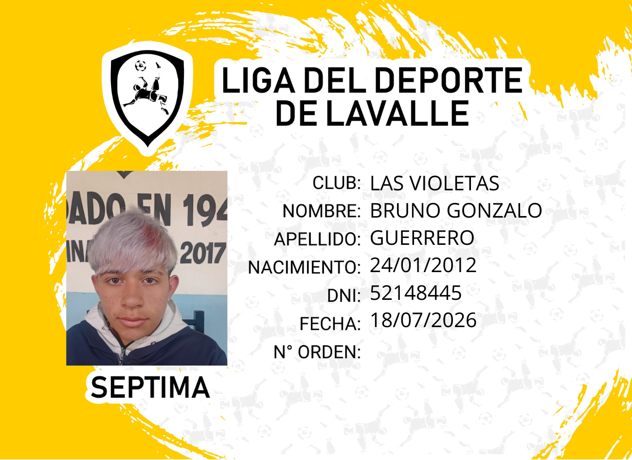 Foto carnet GUERRERO BRUNO GONZALO 
