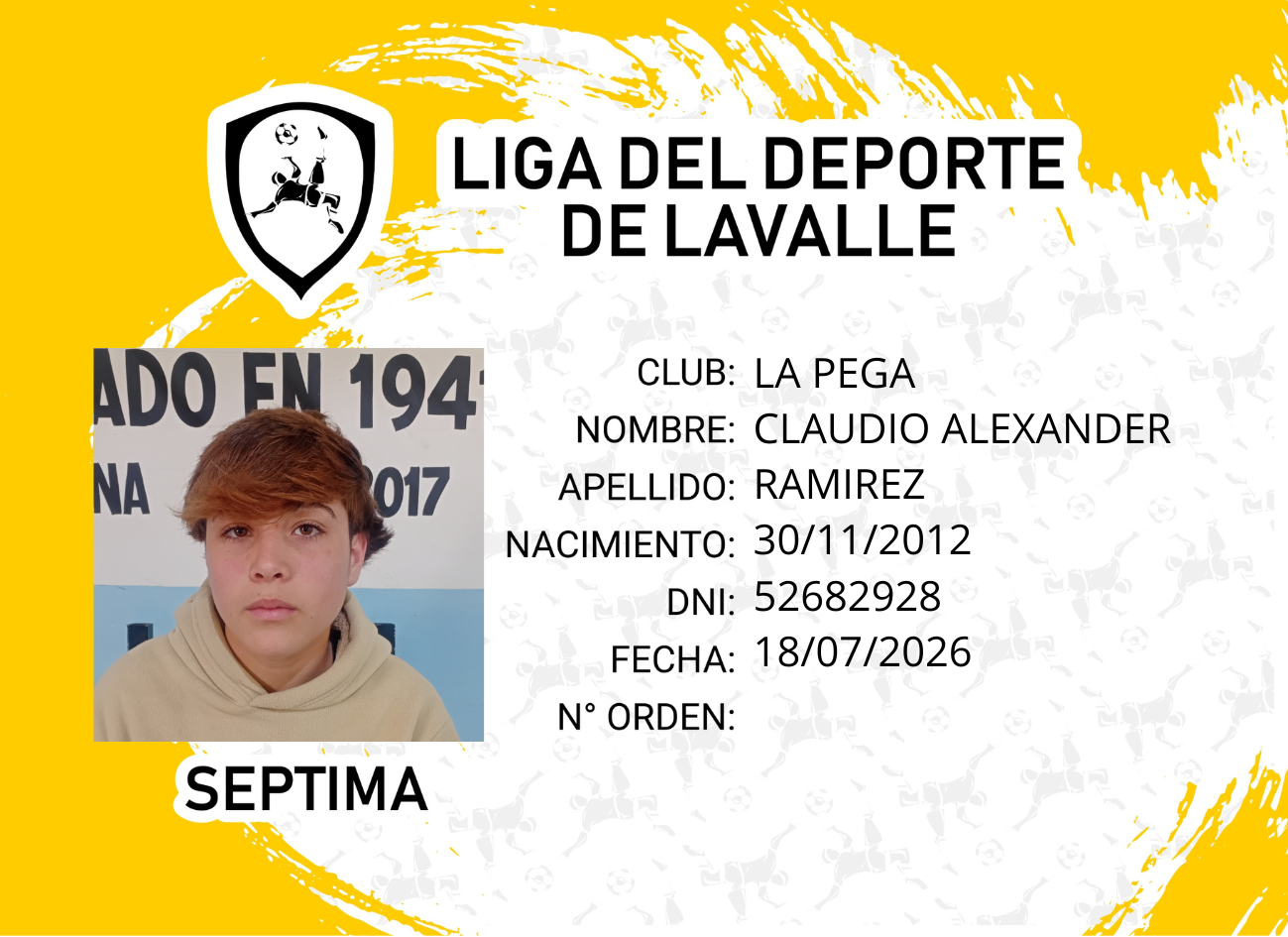 Foto carnet RAMIRES CLAUDIO ALEXANDER