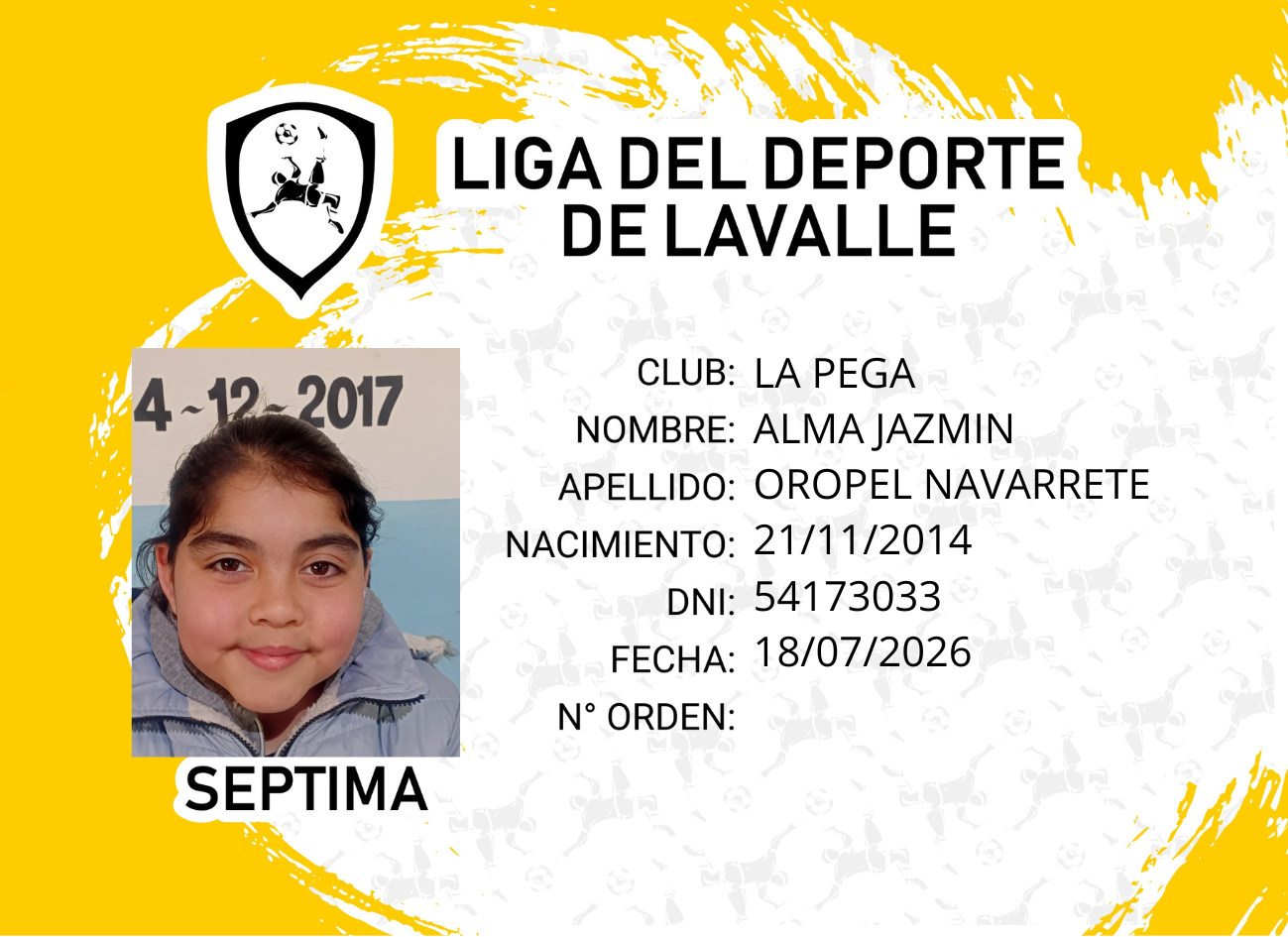 Foto carnet OROPEL NAVARRETE ALMA JAZMIN