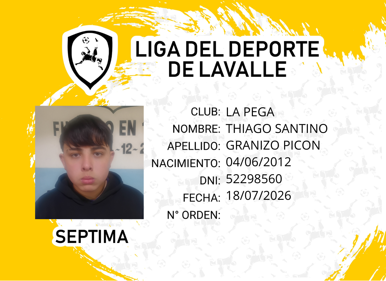 Foto carnet GRANIZO PICON