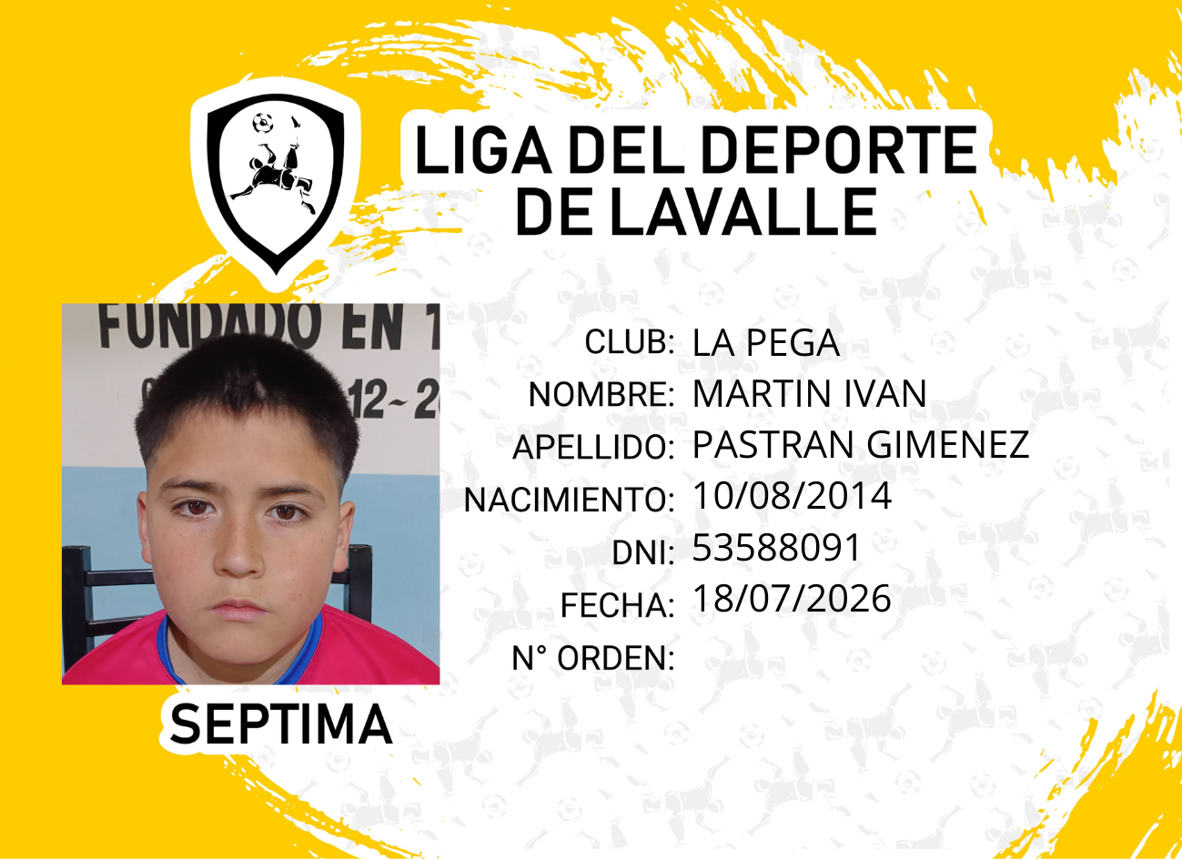 Foto carnet PASTRAN GIMENEZ MARTIN IVAN