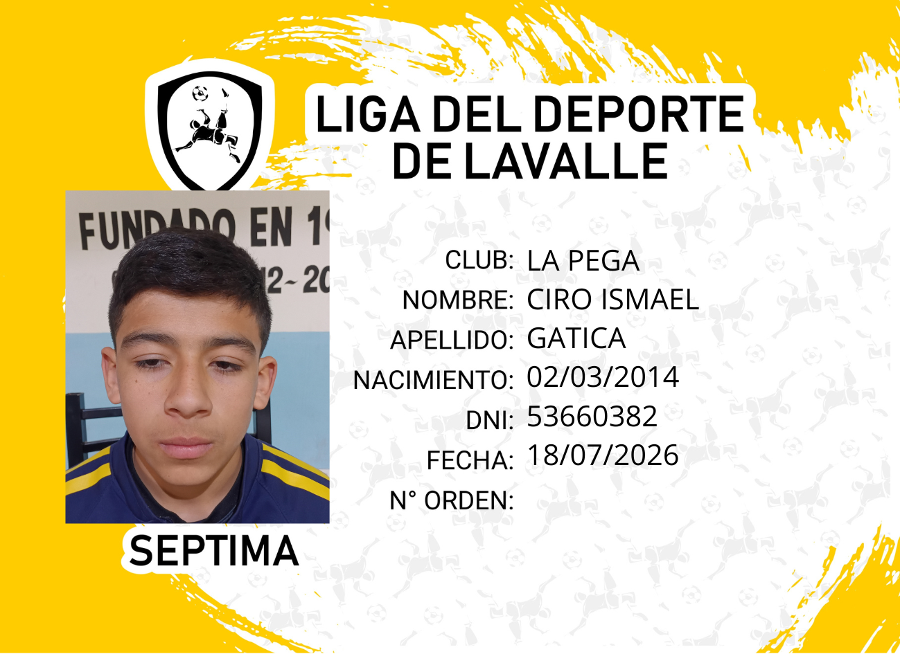 Foto carnet GATICA CIRO ISMAEL
