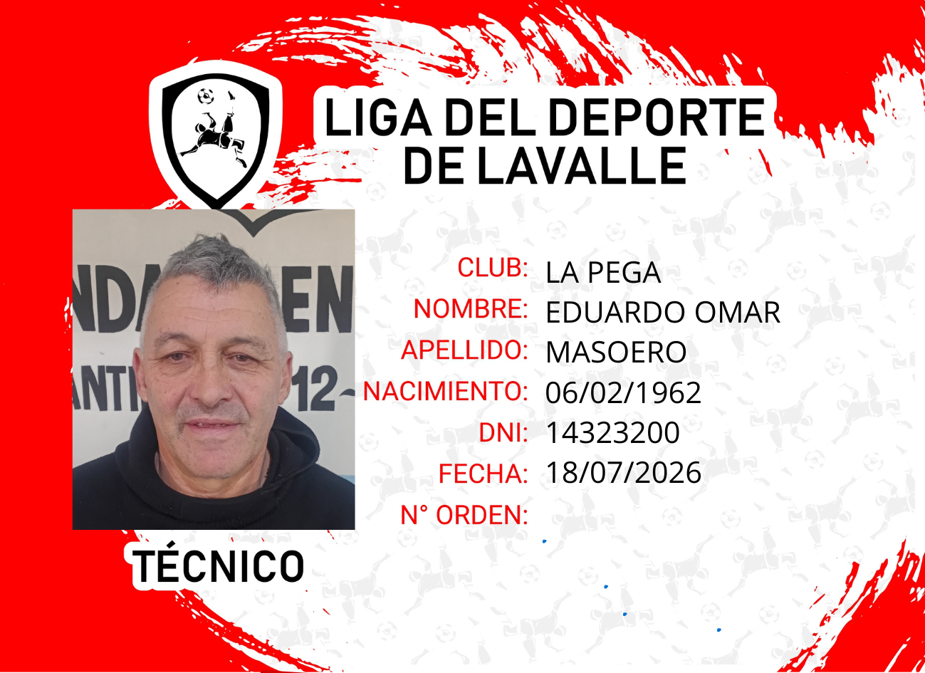 Foto carnet MASOERO EDUARDO OMAR 