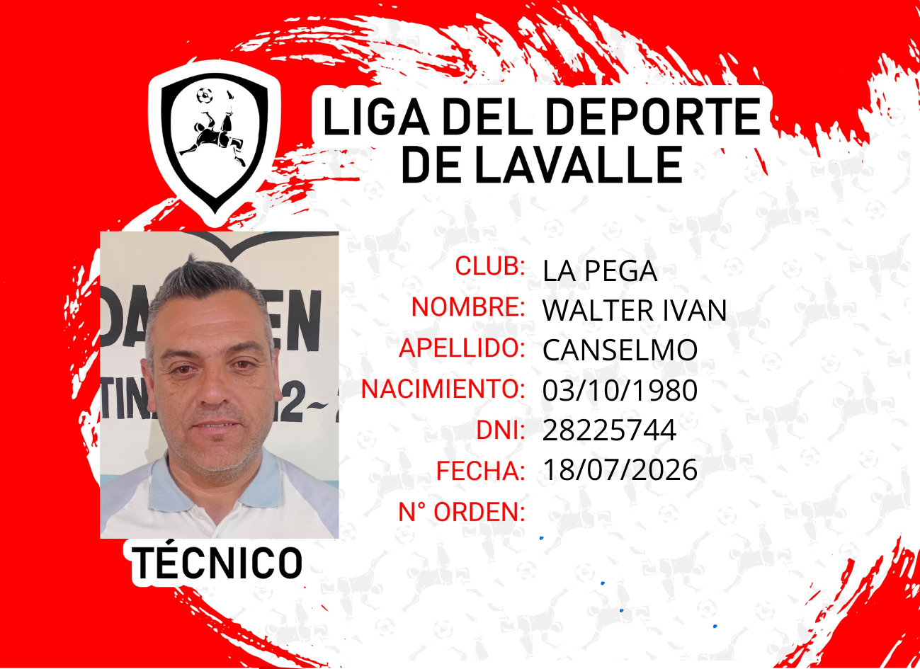 Foto carnet CANSELMO WALTER IVAN