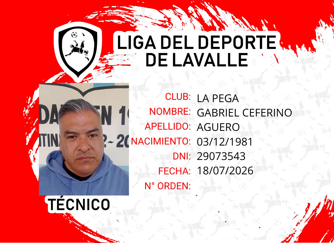 Foto carnet AGUERO GABRIEL CEFERINO