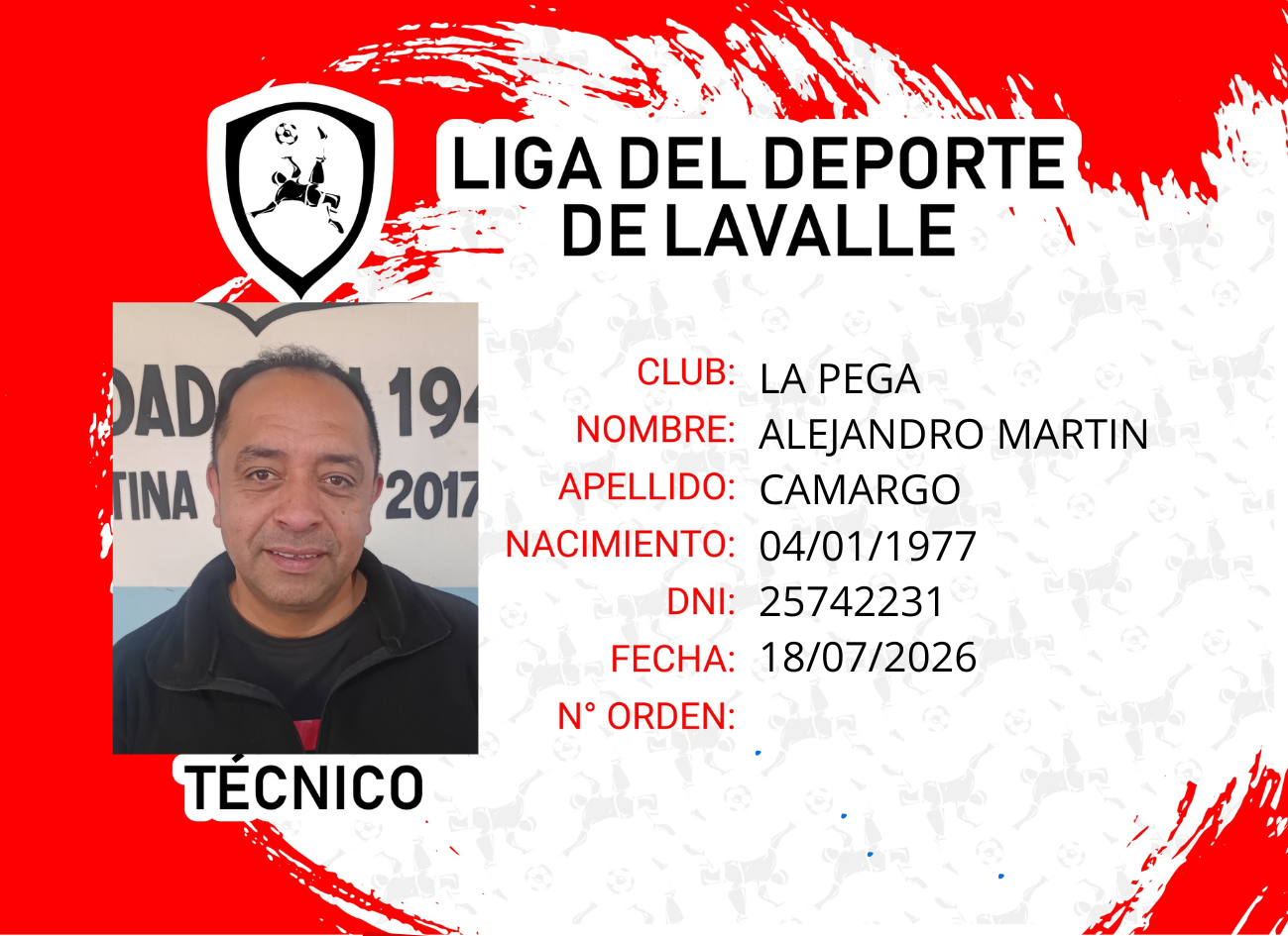 Foto carnet CAMARGO ALEJANDRO MARTIN