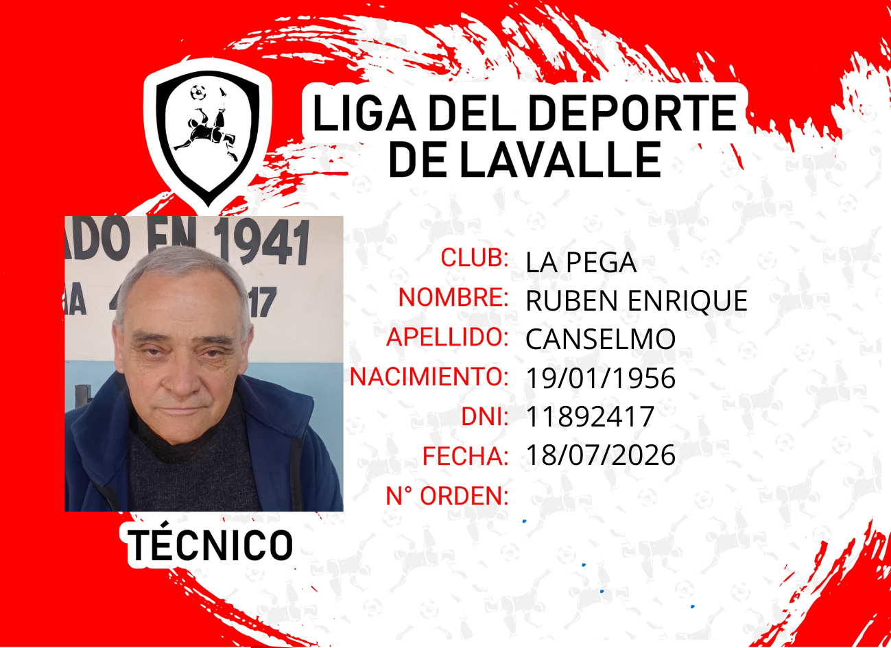 Foto carnet CANSELMO RUBEN ENRIQUE