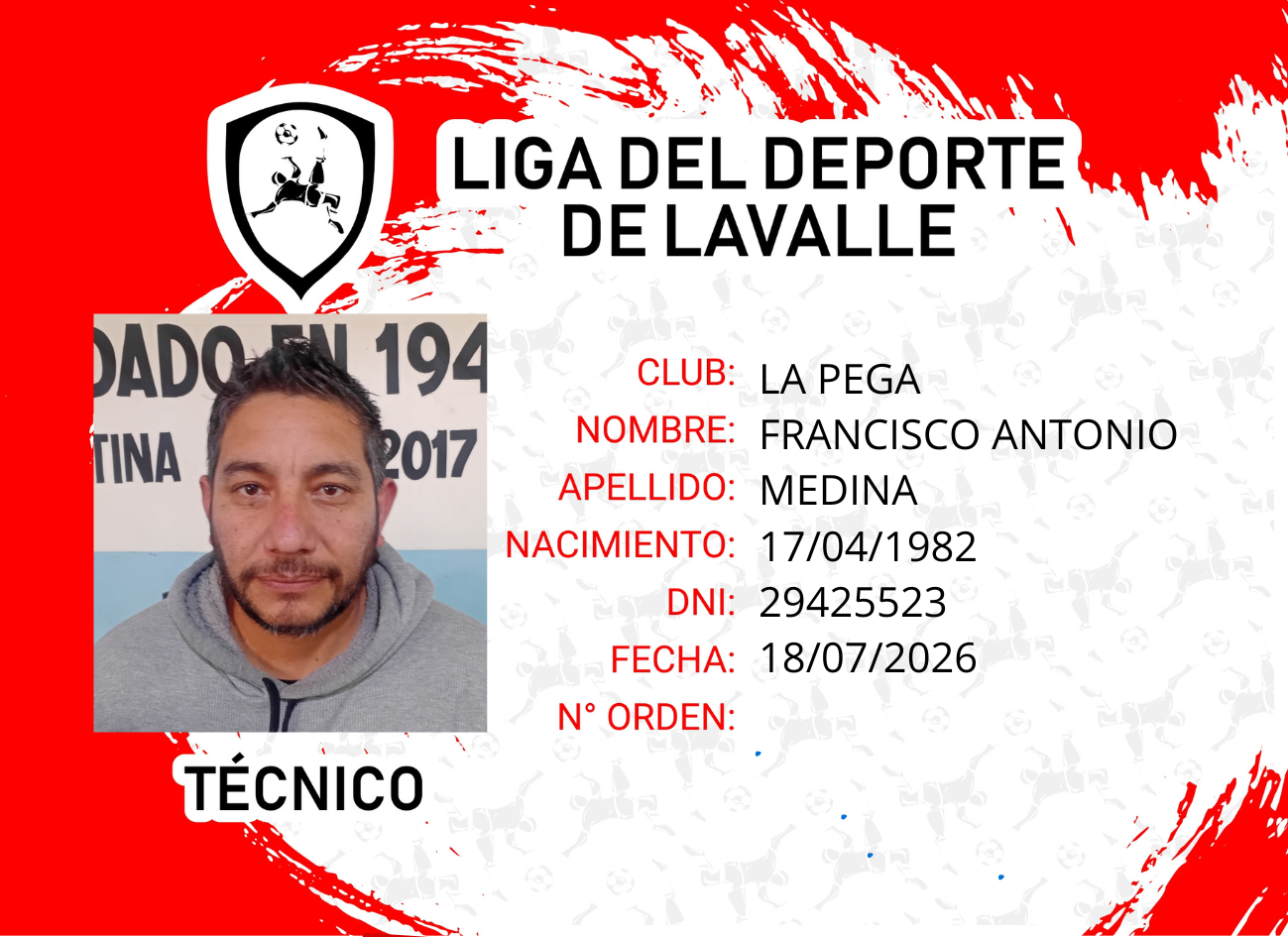 Foto carnet MEDINA FRANCISCO ANTONIO